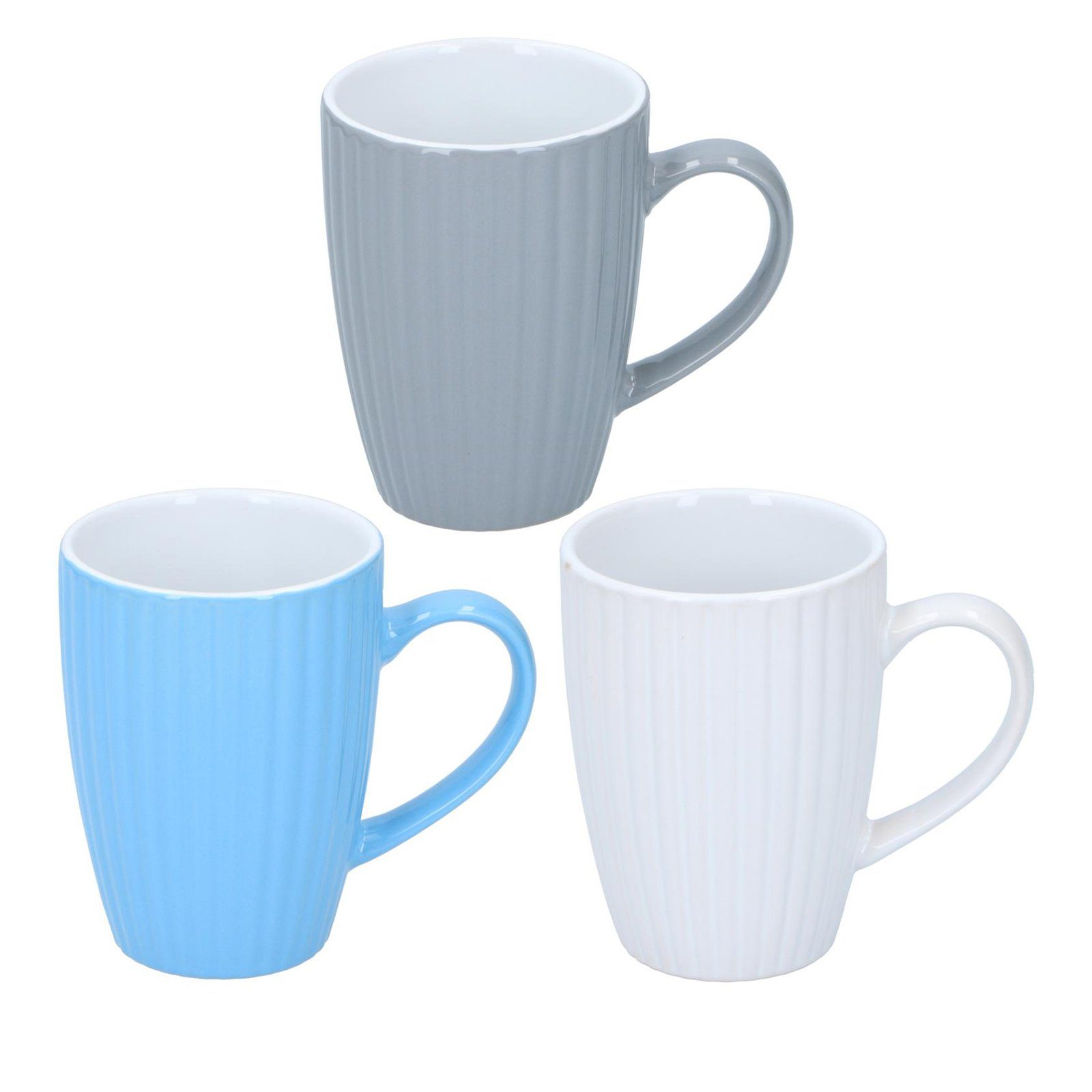 Keramik, Tasse 3-teilig Neuetischkultur Kaffeepott Tasse Becher-Set Keramik,