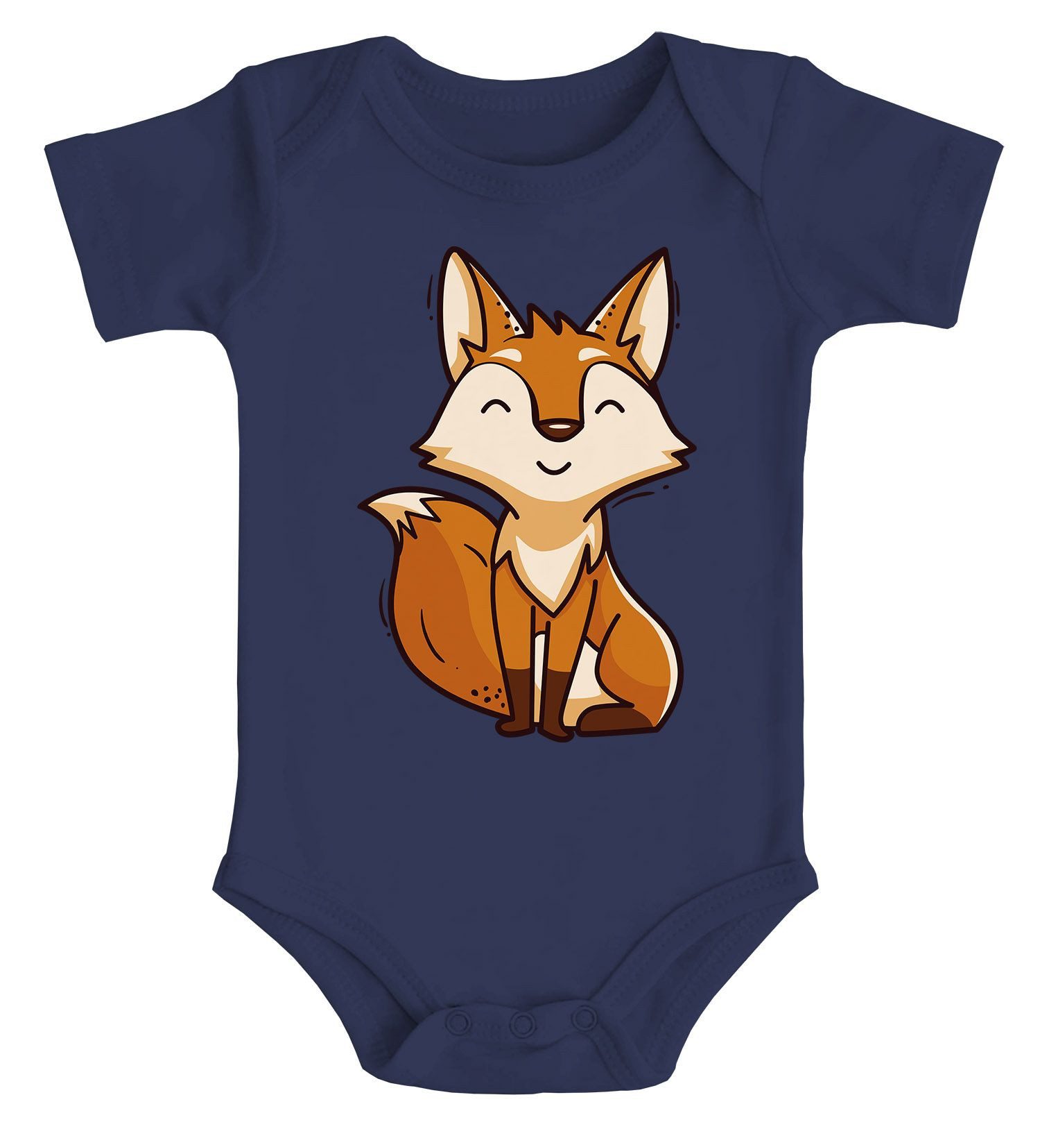 MoonWorks Body Baby Body T-Shirt kurzarm Bedruckt Fuchs lustige Tiere Tiermotive Fox