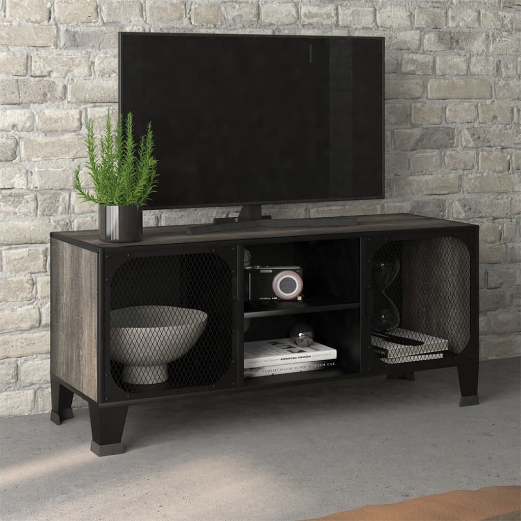 Grau cm TV-Schrank 105x36x47 Metall furnicato MDF und