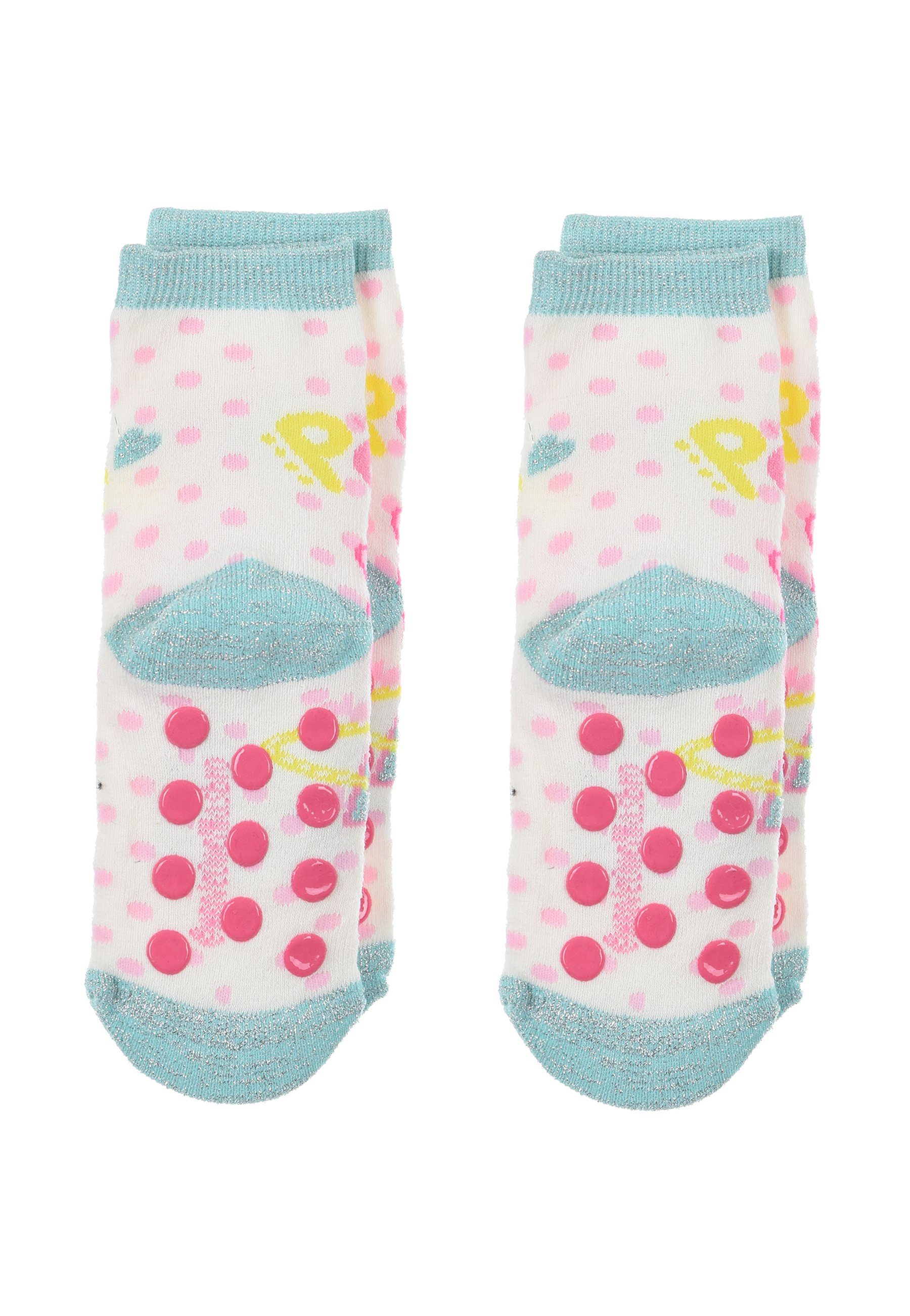 Peppa Strümpfe Peppa Pig Mädchen Wutz (2-Paar) Noppen anti-rutsch Socken mit ABS-Socken