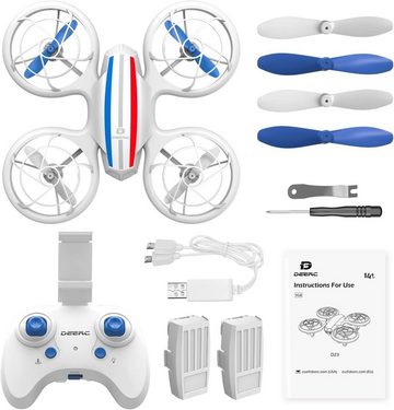 DEERC Mini Drohne mit Kamera für Kinder, RC FPV Quadrocopter mit Wifi Drohne (720P, mit 2 Akkus Lange FlugzeitBunte LED Lichter Kinderdrohnen für Anfänger)