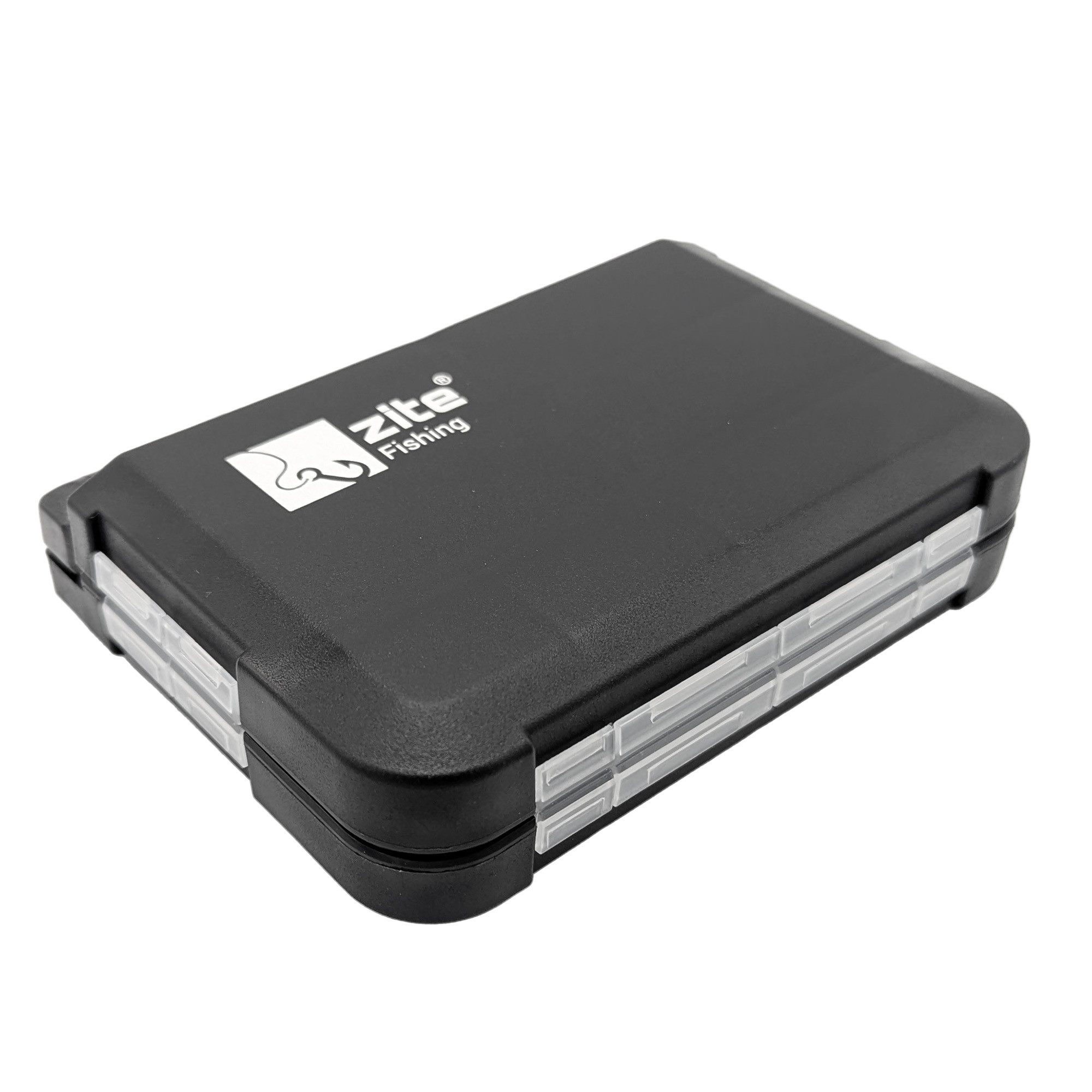 Angelkoffer Pocket-Tacklebox Schwarz 16 Fächer separat schließbar für Zubehör