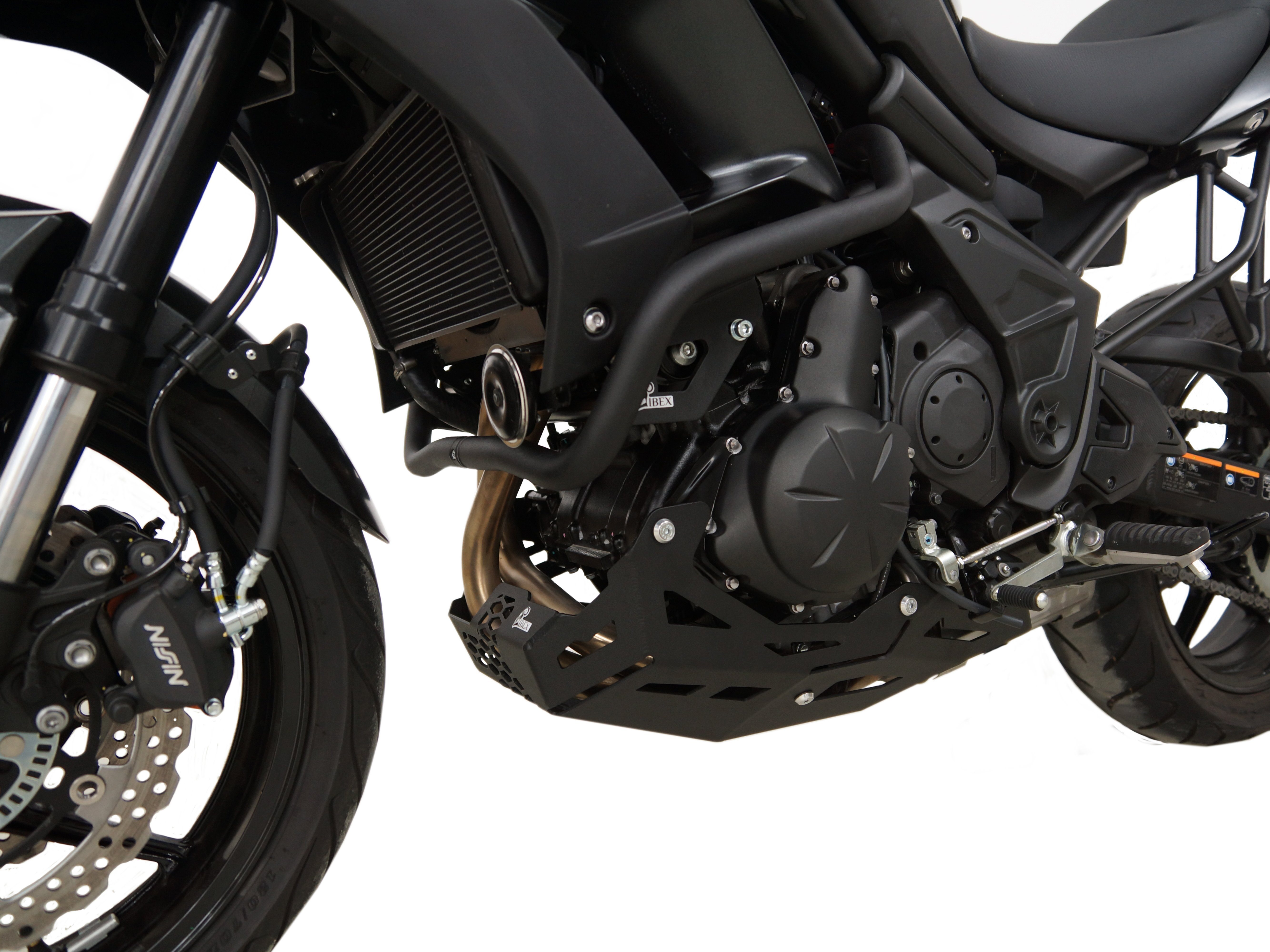 Motor-Schutzhülle Motorschutz kompatibel mit Kawasaki Versys 650 schwarz