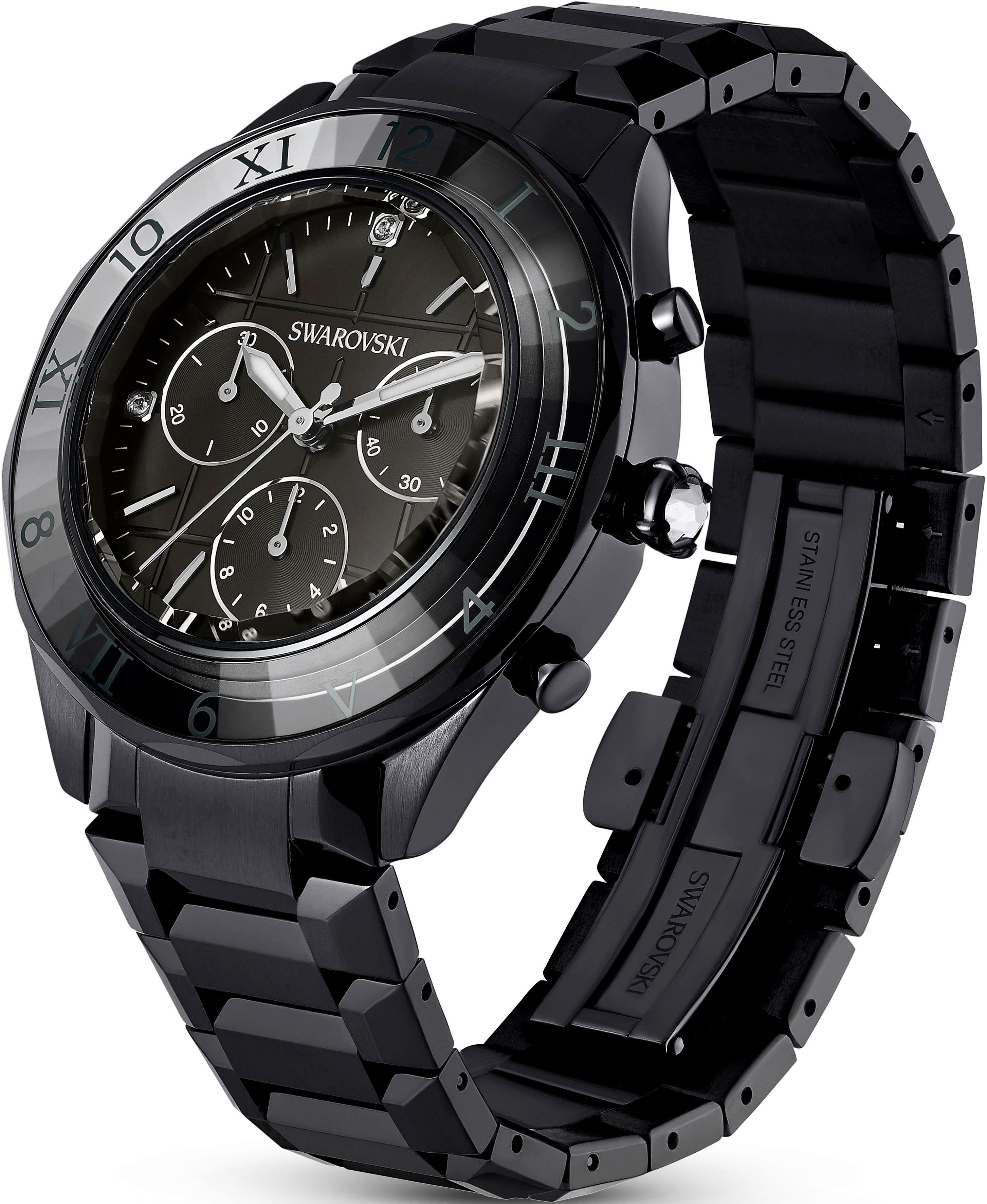 Swarovski Chronograph DEXTERA CHRONO 5641393, Armbanduhr, Quarzuhr, Damenuhr, Swarovski-Kristalle, Swiss Made