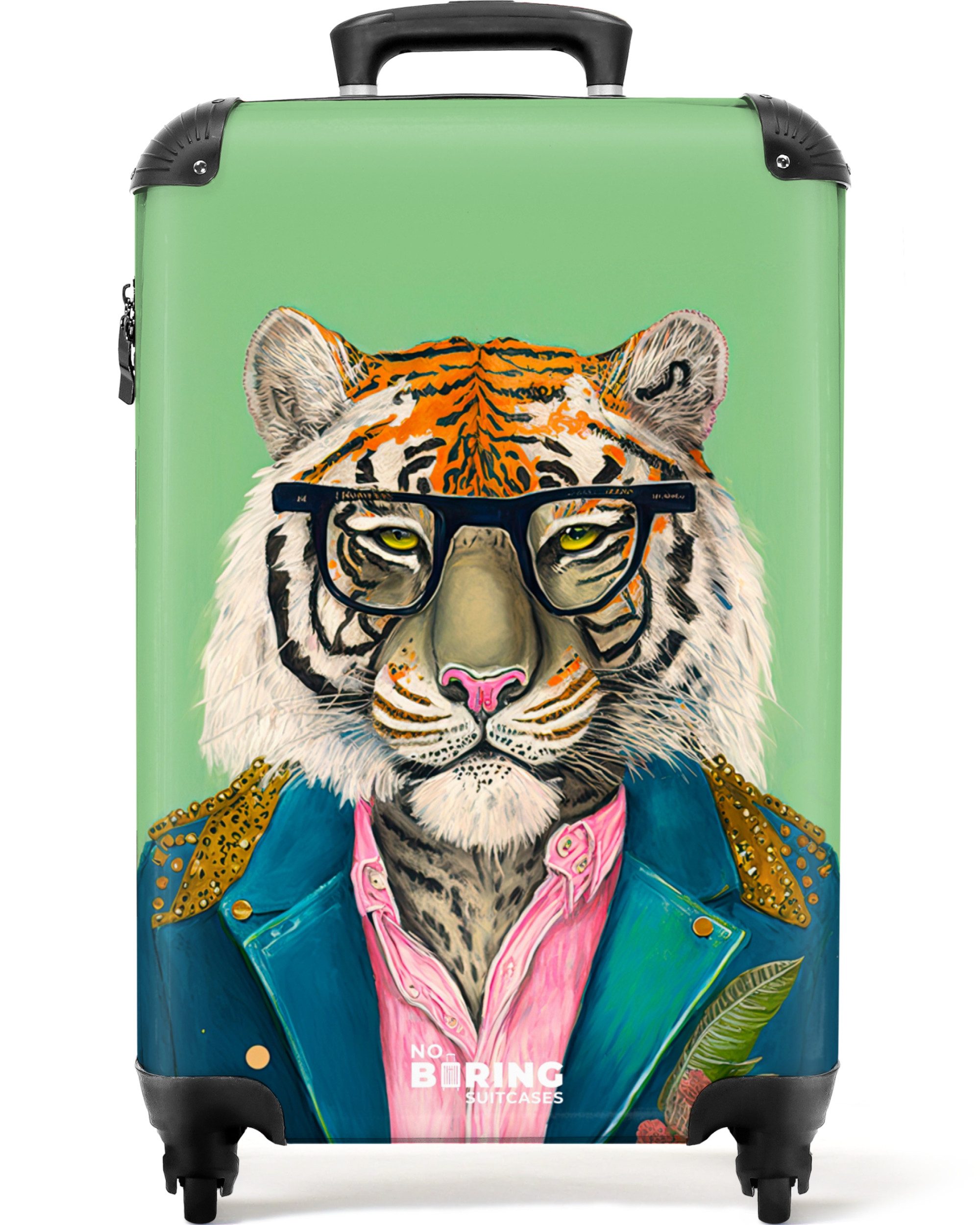 Hartschalen-Trolley Blumen - Brillen - Tiger - Tiere - Safari 55x35x20cm