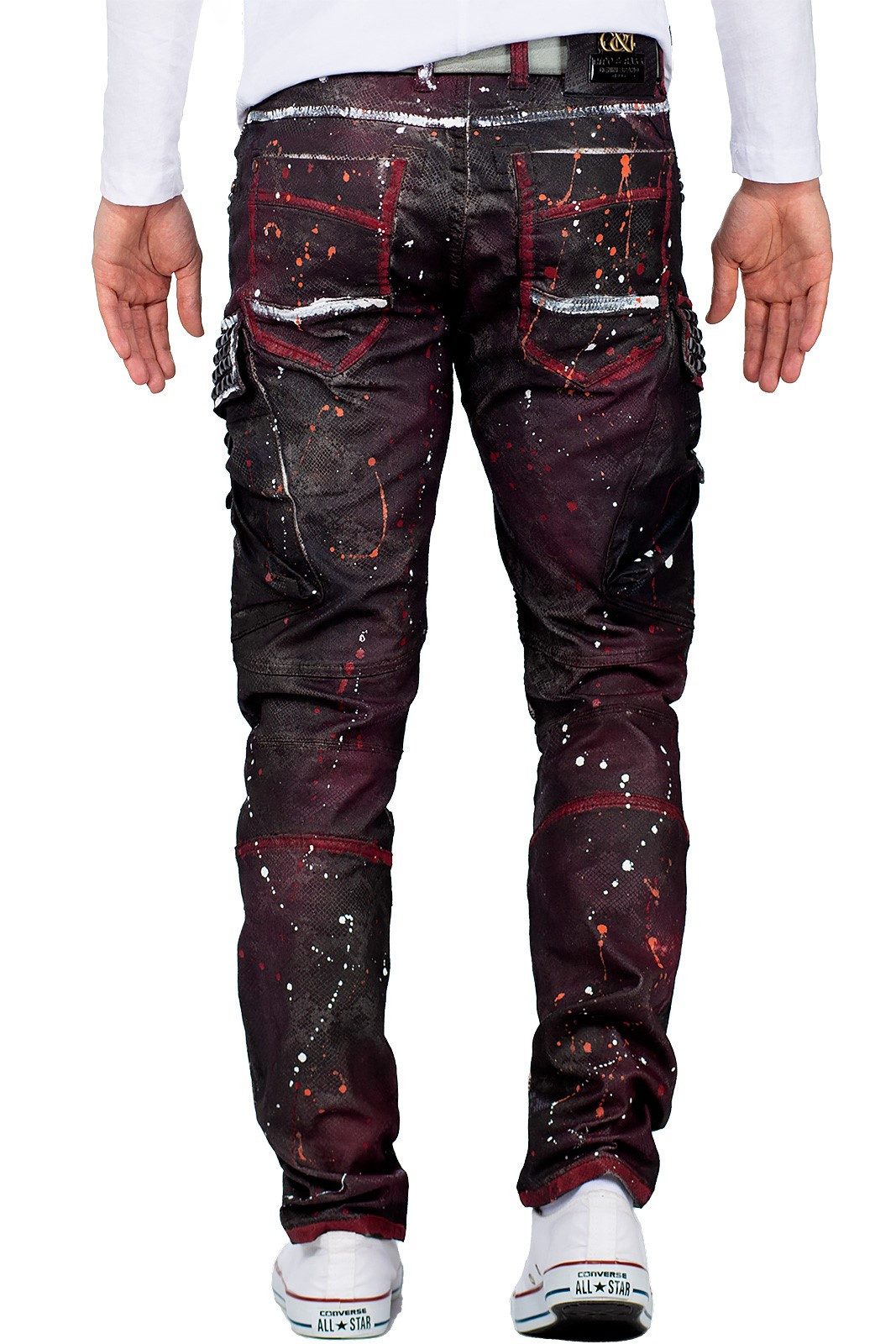 Cipo & Baxx 5-Pocket-Jeans Herren straight fit Biker Hose Mid Waist BA-CD63 günstig online kaufen