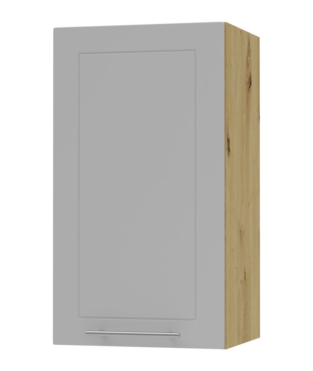 RAL 7040 fenstergrau matt | Korpus: Eiche Artisan