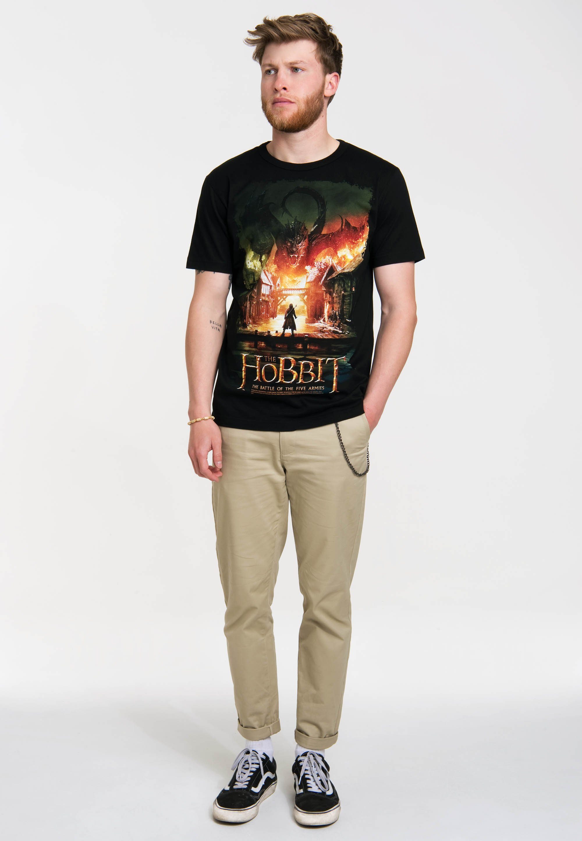 Hobbit: Fünf der T-Shirt Film-Motiv Schlacht mit Der Heere LOGOSHIRT tollem Die