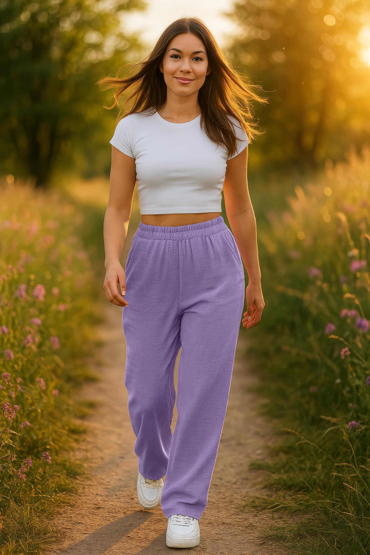 Reichstadt Stoffhose Damen Musselin Hose 25RSW082 günstig online kaufen