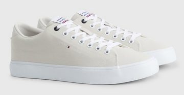 Tommy Hilfiger TH HI VULC CORE LOW CANVAS Sneaker im monochromen Look, Freizeitschuh, Halbschuh, Schnürschuh