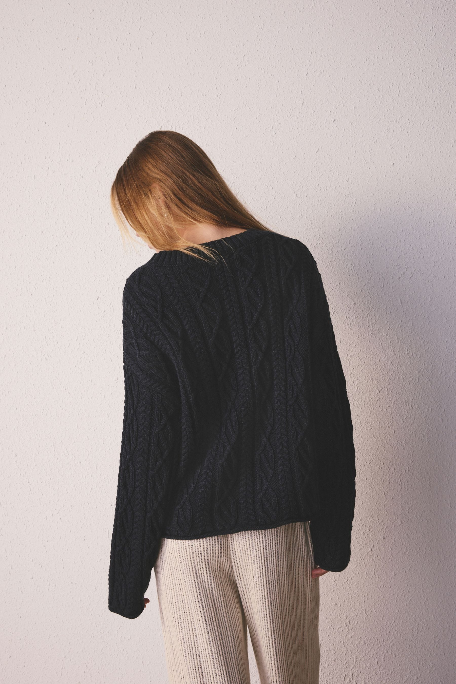 Next Strickpullover Strickpullover mit Zopfmuster (1-tlg)