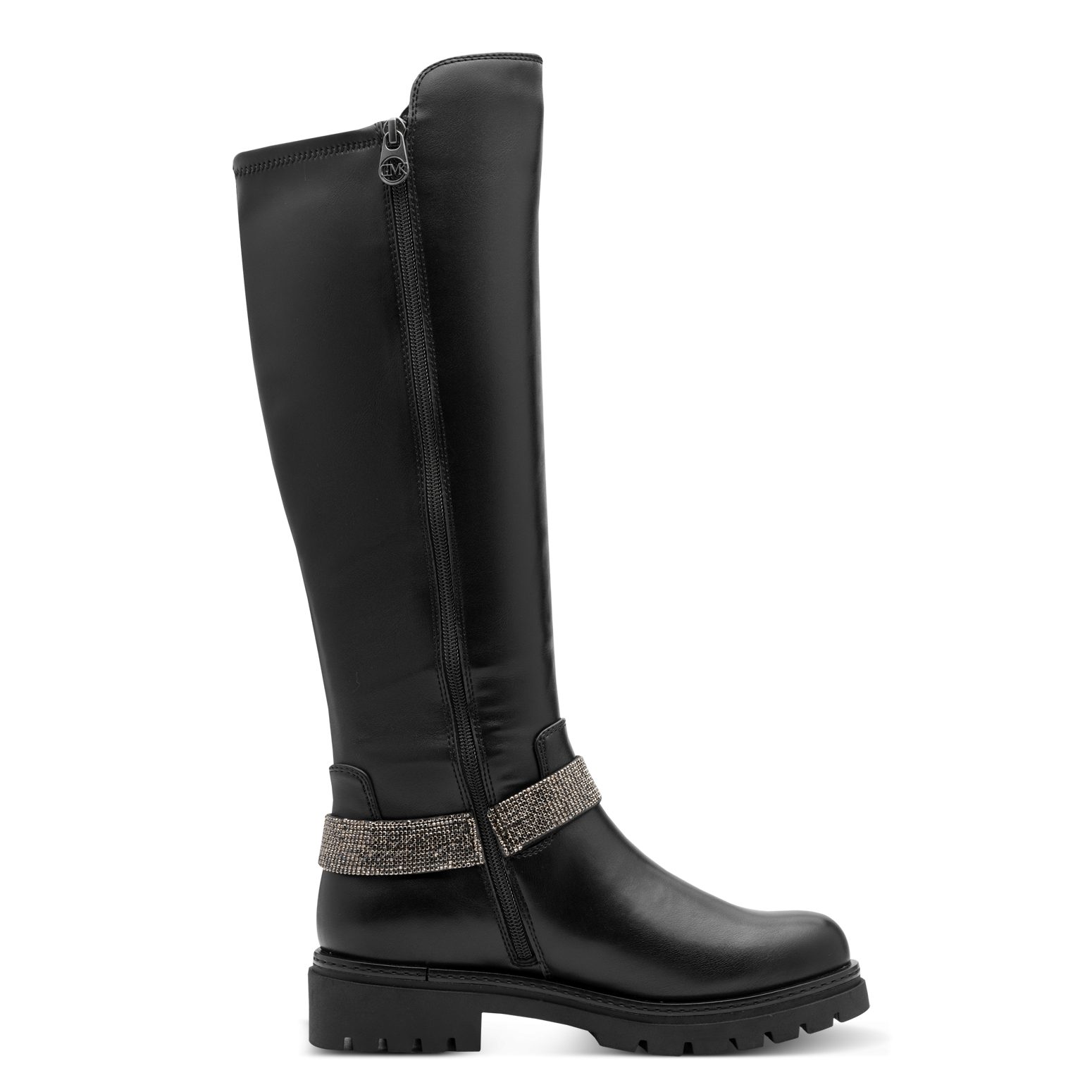 MARCO TOZZI by GMK Stiefel, Blockabsatz, Langschaftstiefel mit schmuckbesetztem Zierriegel