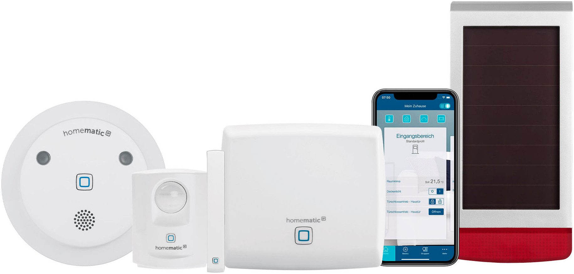 Homematic IP Bundle Starter Set Alarm + Alarmsirene außen Smart-Home-Zubehör