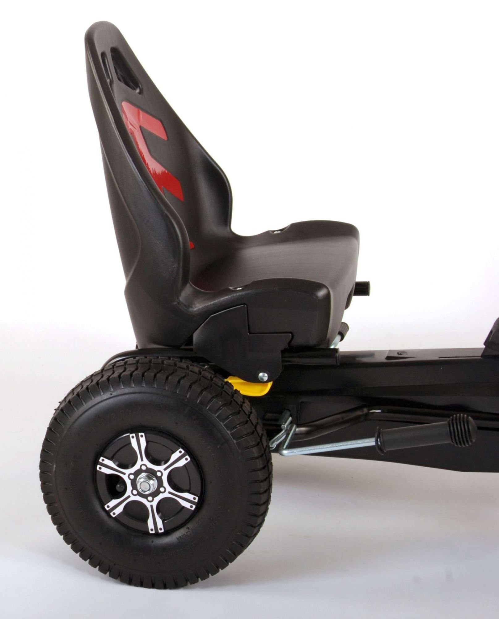 Volare Kinderfahrrad Dummy - Volare Go Kart Rennwagen - Jungen - groß - Luftreifen, bis 50 kg, Luftbereifung, schwarz, Plastikfelgen