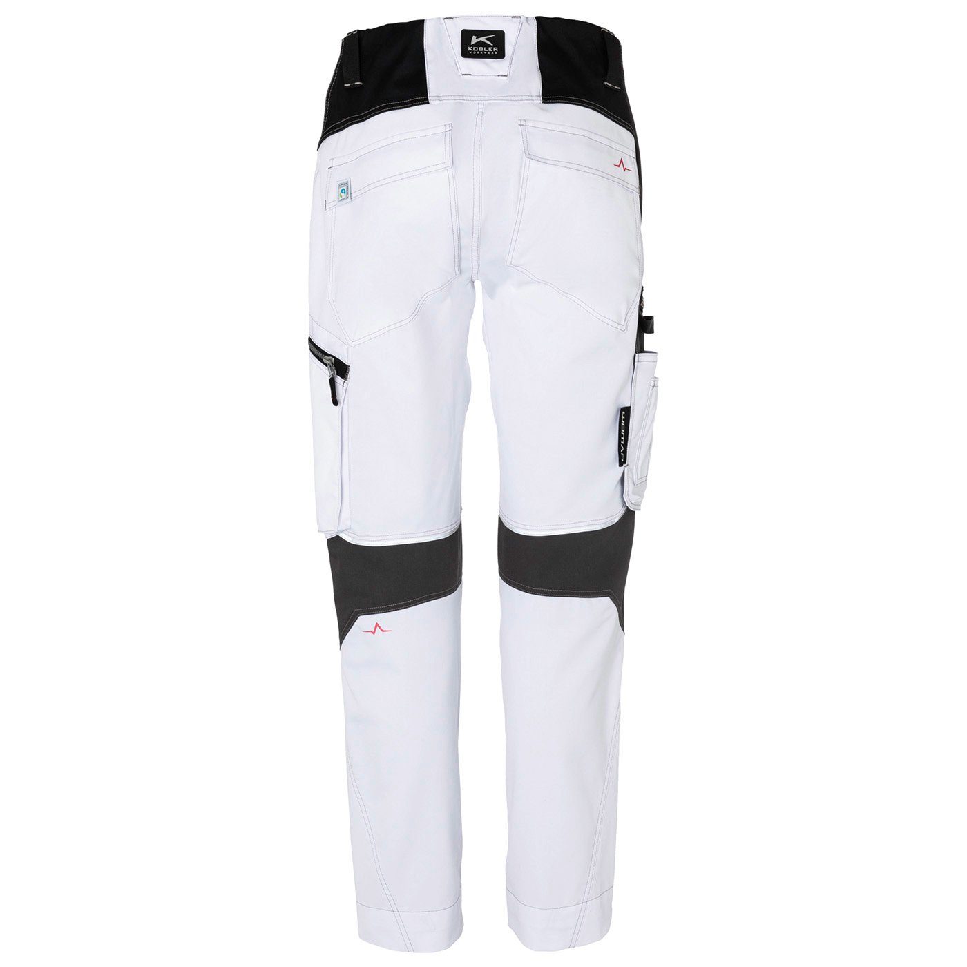 weiß/anthrazit Gr.36-52 WOMAN Allround-Damen-Arbeitshose, Bundhose (1-tlg) PULSE Arbeitsbundhose Kübler