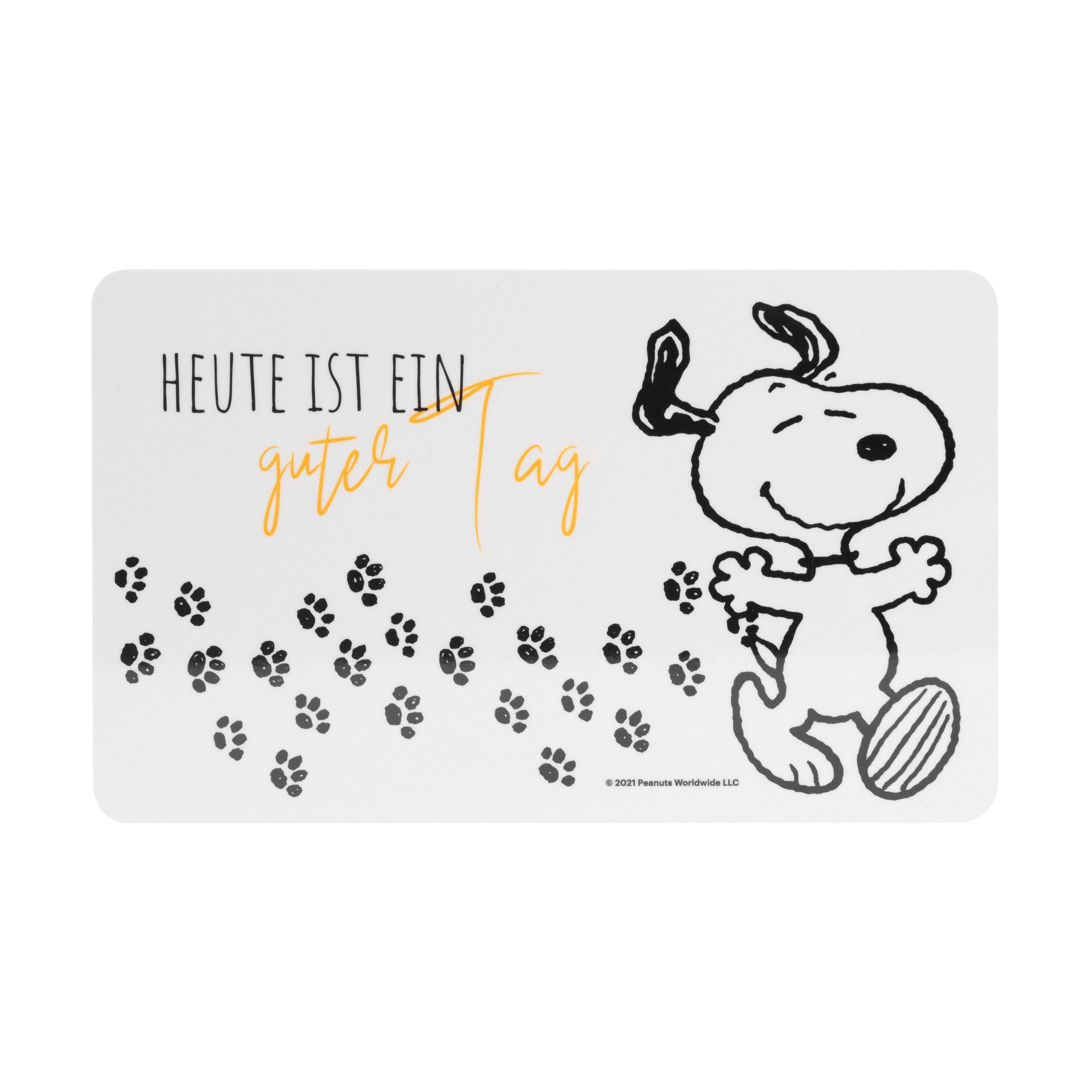 United Labels® Frühstücksbrett The Peanuts Frühstücksbrettchen Snoopy - Heute ist ein guter Tag!, Resopal