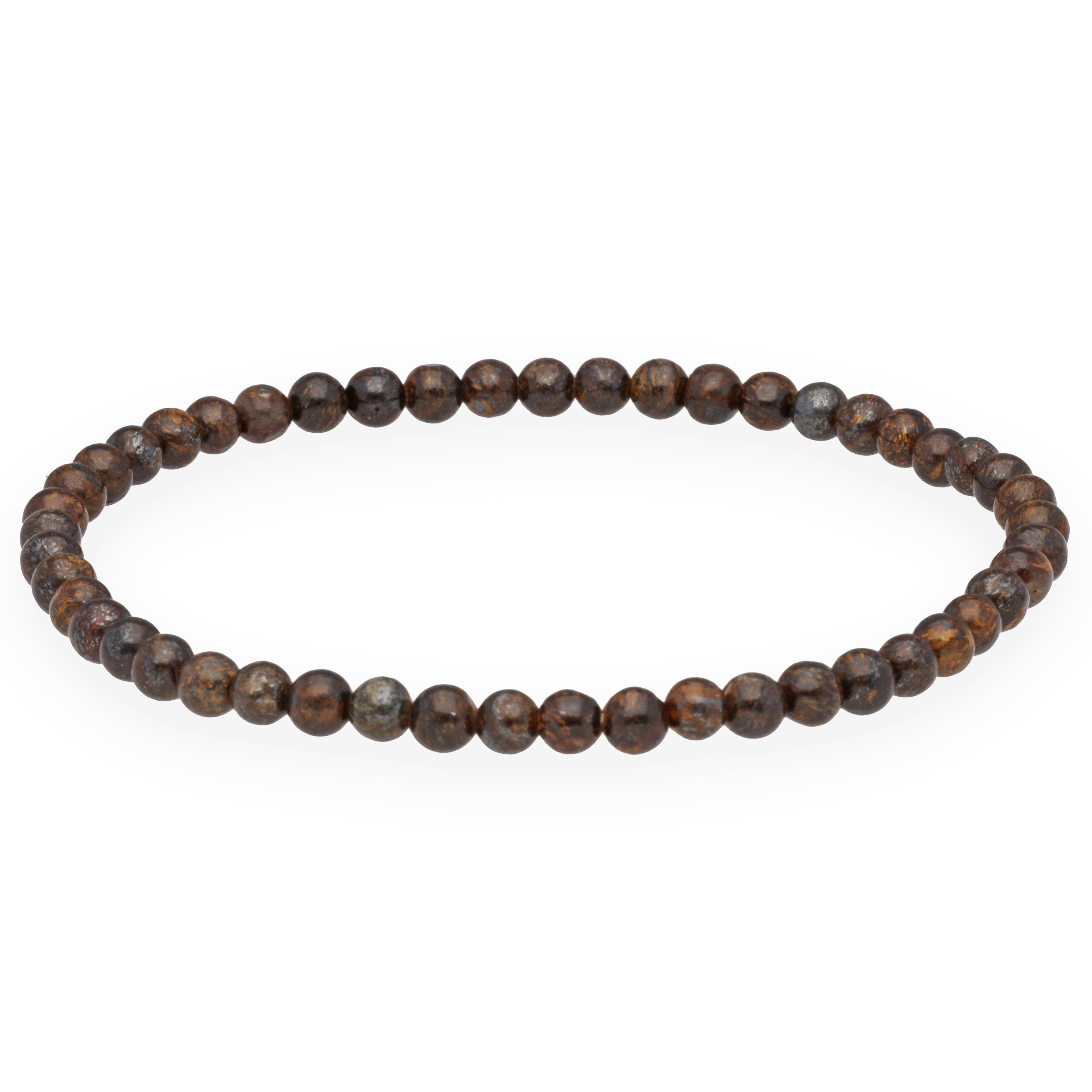 Lebensquelle Plus Armband Bronzit Mini-Kugelarmband, 4 mm