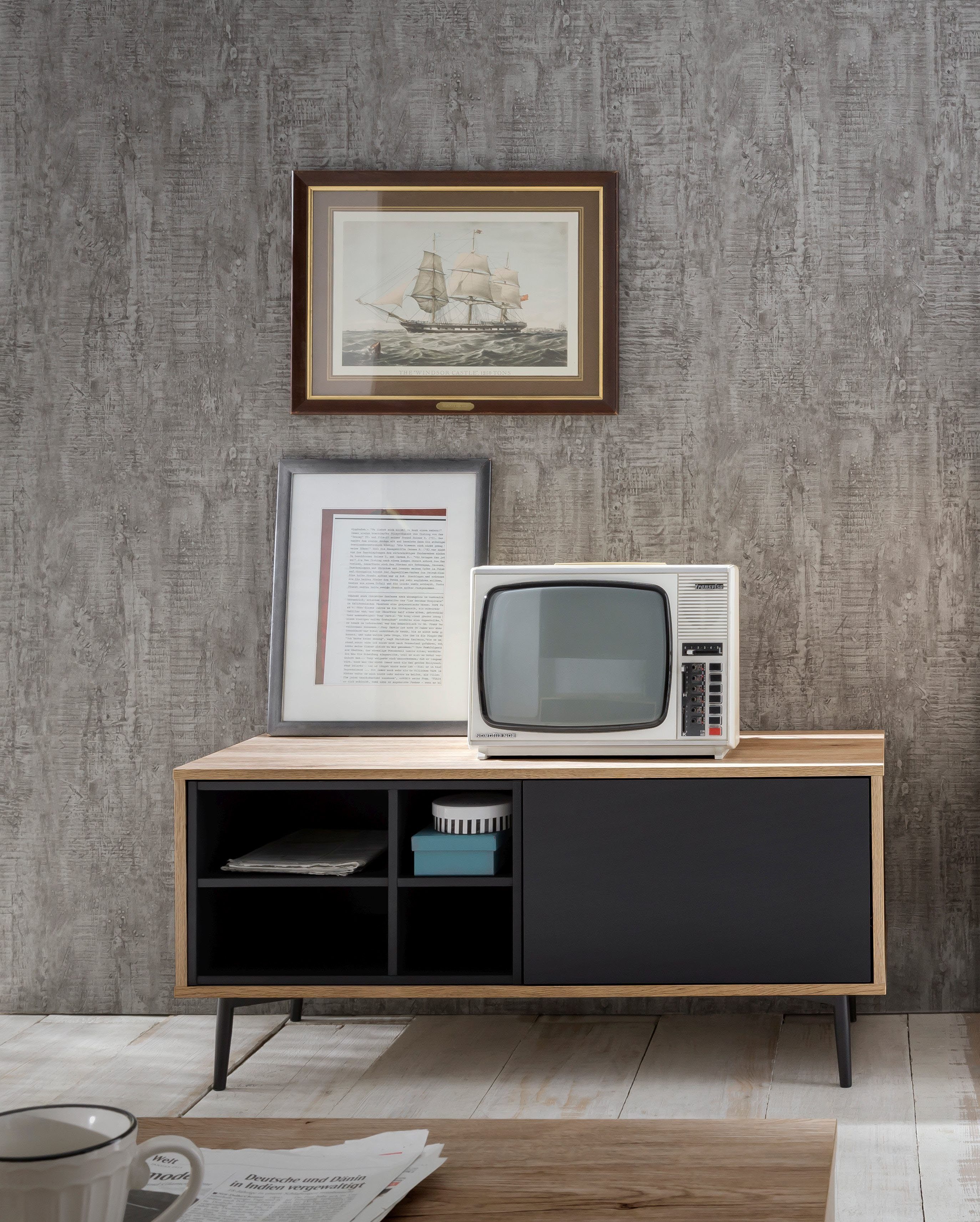 SIT Lowboard Mailbox, im Scandi Look, Shabby Chic, Vintage