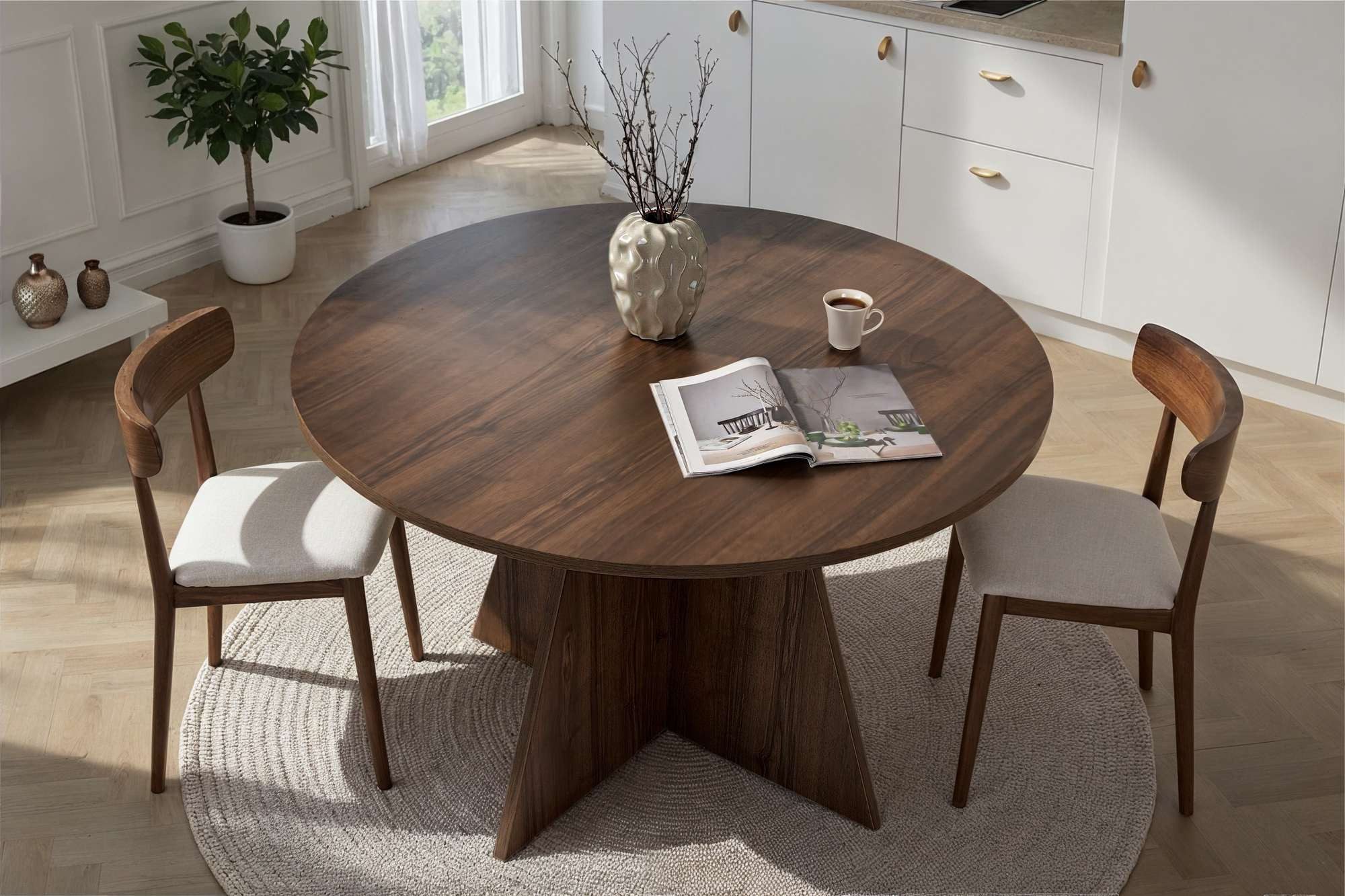 Skye Decor Esstisch Virella (1 Tisch), 120 x 120 cm 25 mm starke, melaminbeschichtete Tischplatte