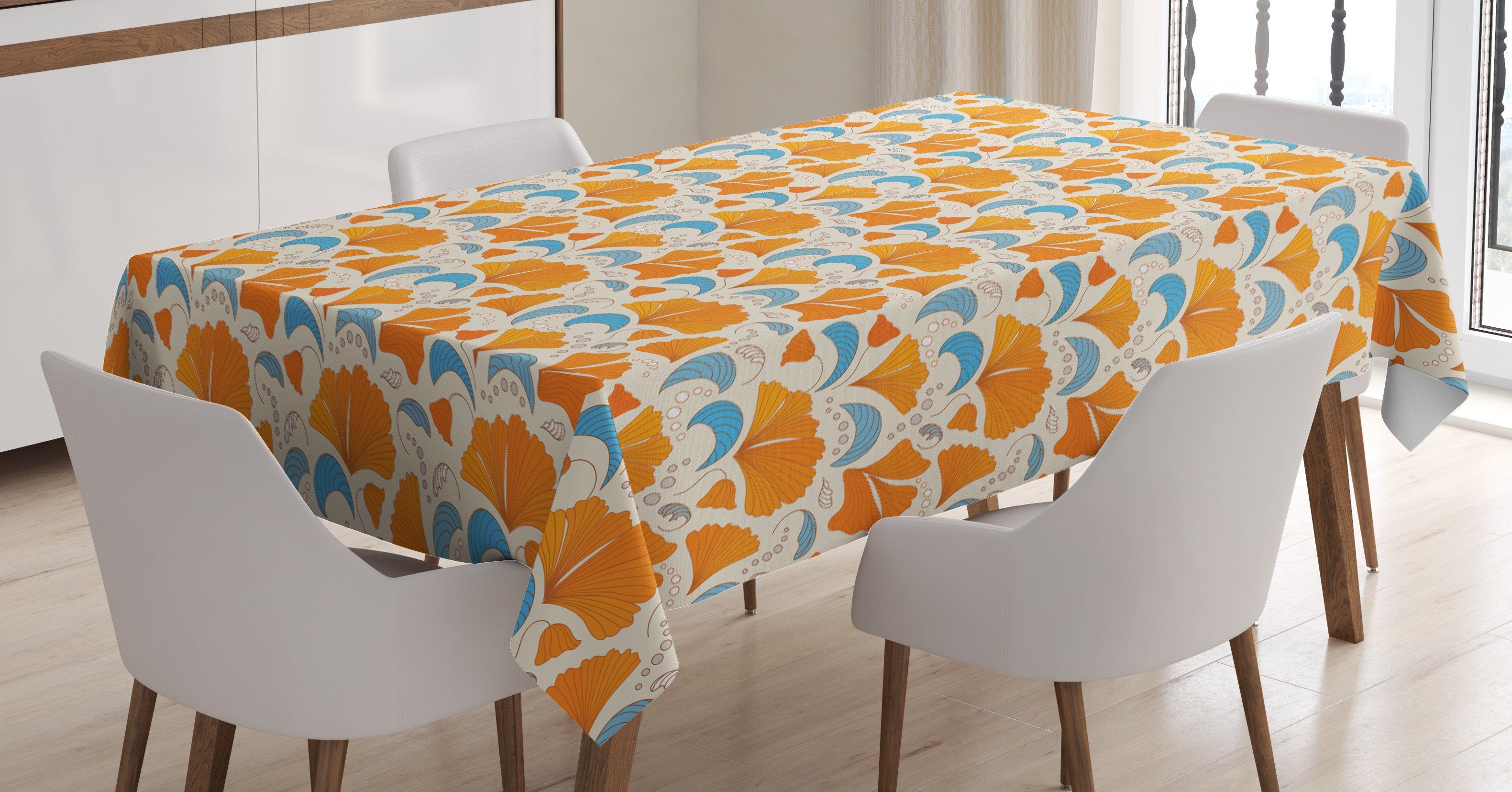 Abakuhaus Tischdecke Farben, Außen Waschbar Für Farbfest Moderne geeignet Bereich Klare Blätter Blumenmuster den