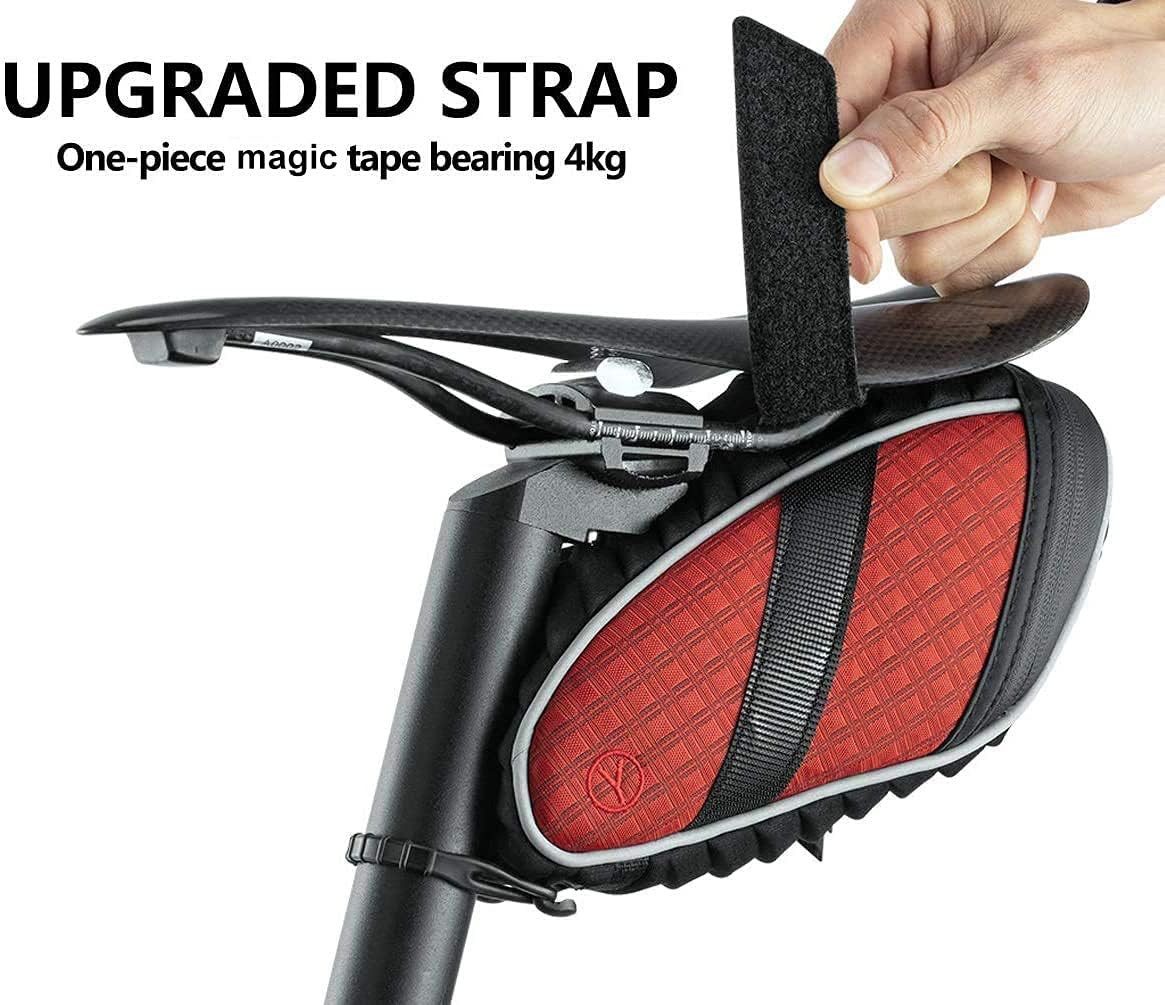 ROCKBROS Fahrradtasche Fahrrad Satteltaschen Fahrradsitz Taschen, reflektierend (1-tlg), Werkzeugtasche, wasserabweisend beim leichten Regen