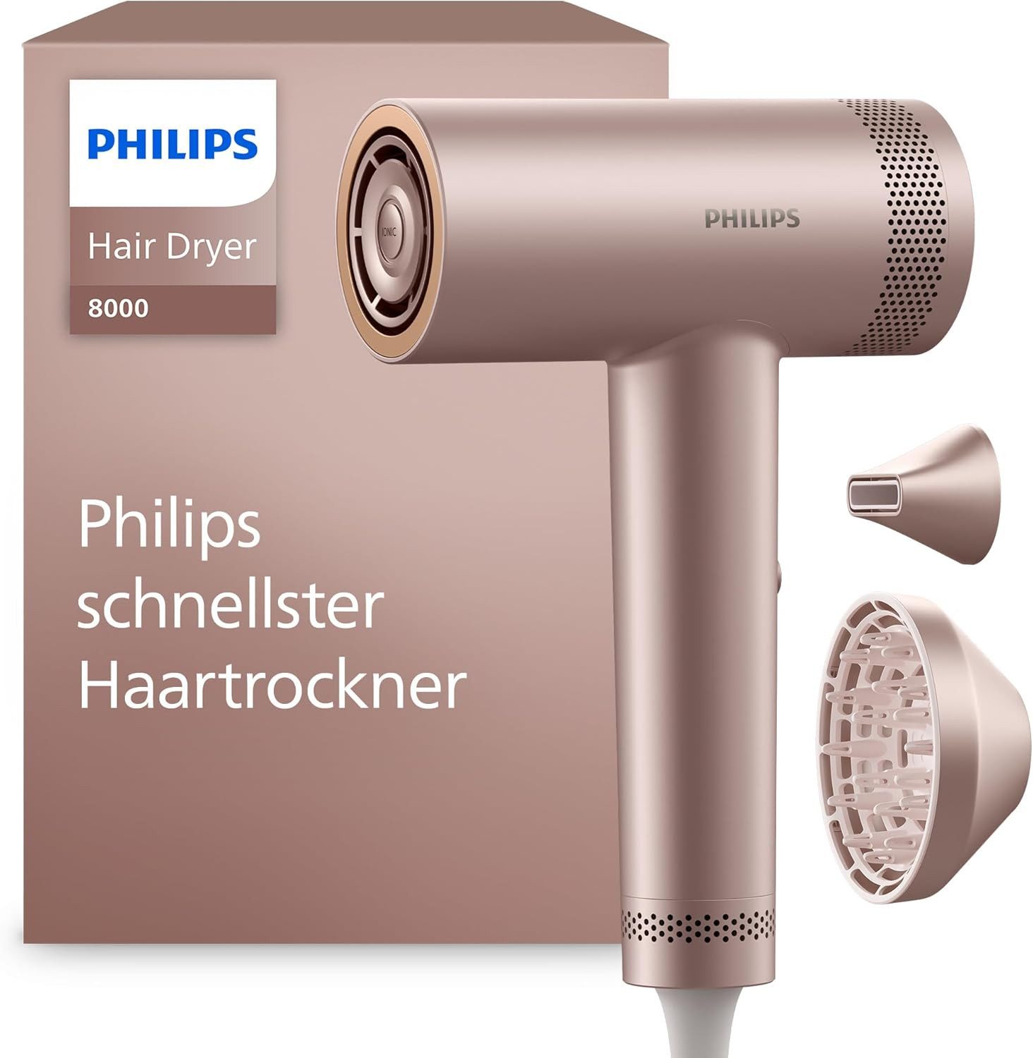 Philips Haartrockner Haartrockner Series 8000 – mit ThermoShield Advanced, Modell BHD837/10