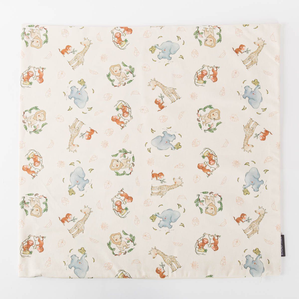 SCHÖNER LEBEN. Dekokissen Kissenhülle Dschungeltiere beige bunt div. Größen SCHÖNER LEBEN