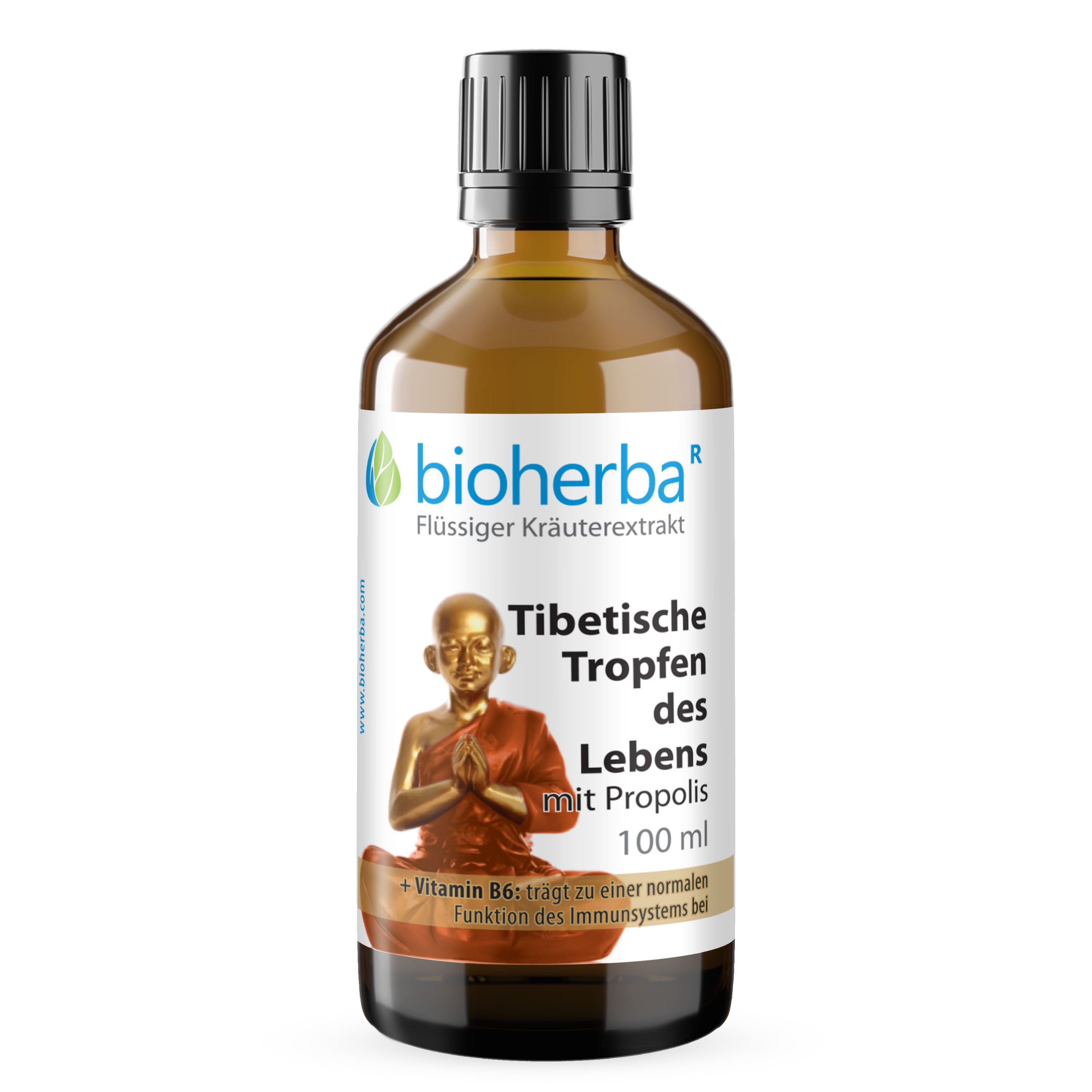 BIOHERBA R Bioherba Tibetische Tropfen des Lebens mit Propolis Tinktur 100 ml Glasflasche, 1 er