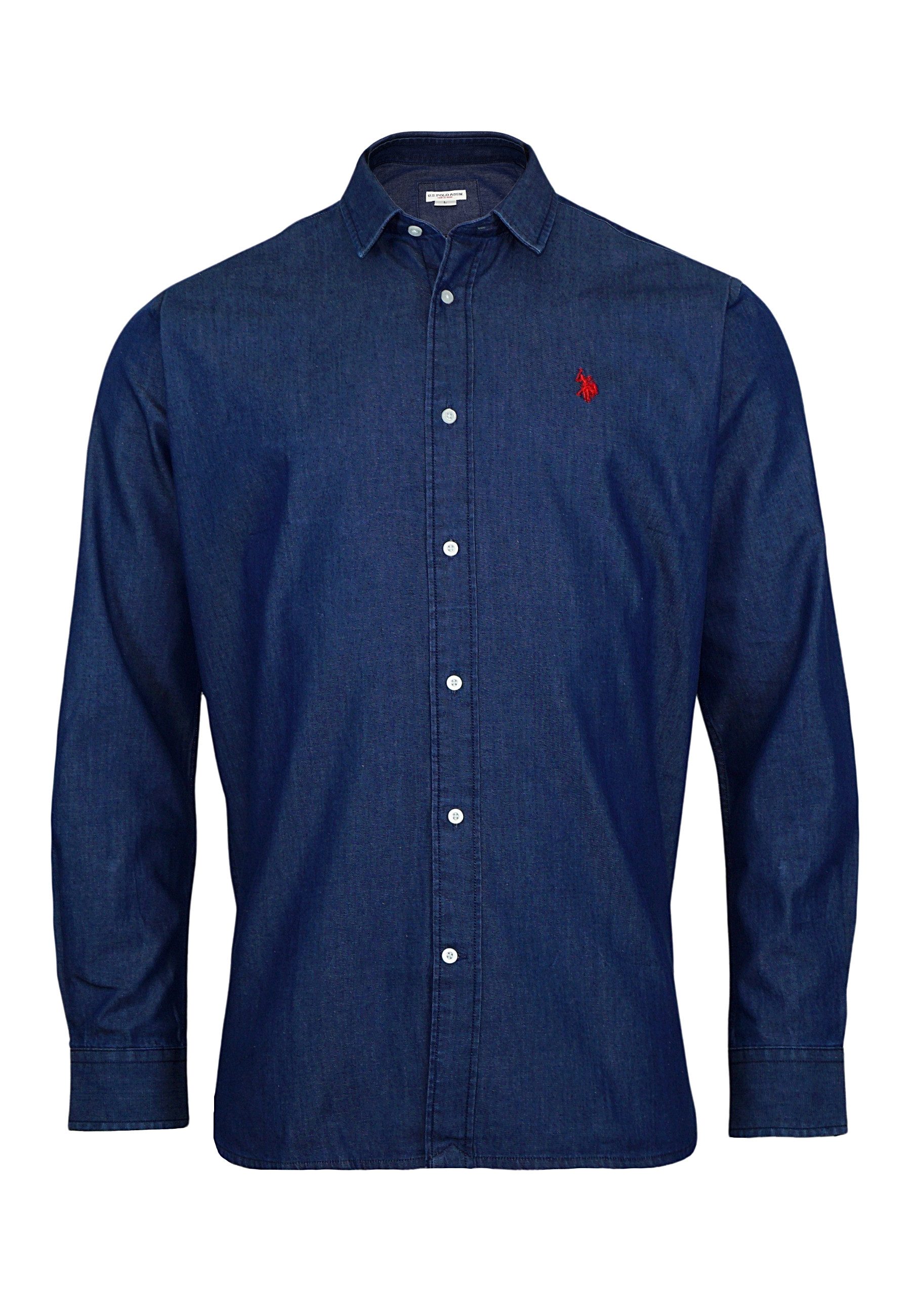 U.S. Polo Assn. Langarmhemd Shirt Jeanshemd Denim (1-tlg) günstig online kaufen