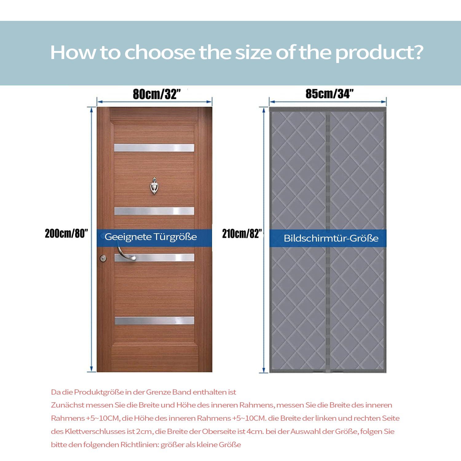 MAGICSHE Insektenschutz-Vorhang Magnetischer Thermo Türvorhang, Verdunkelungsvorhang,Wind- Dunkelgrau und Schalldämmung