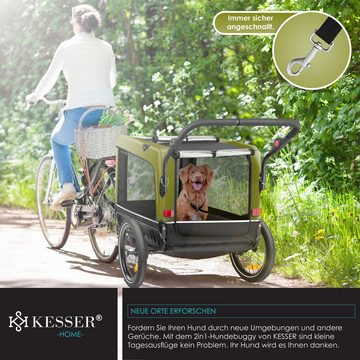 KESSER Fahrradhundeanhänger, Hundeanhänger Boxer 3-in-1 Hundebuggy Jogger Fahrradanhänger