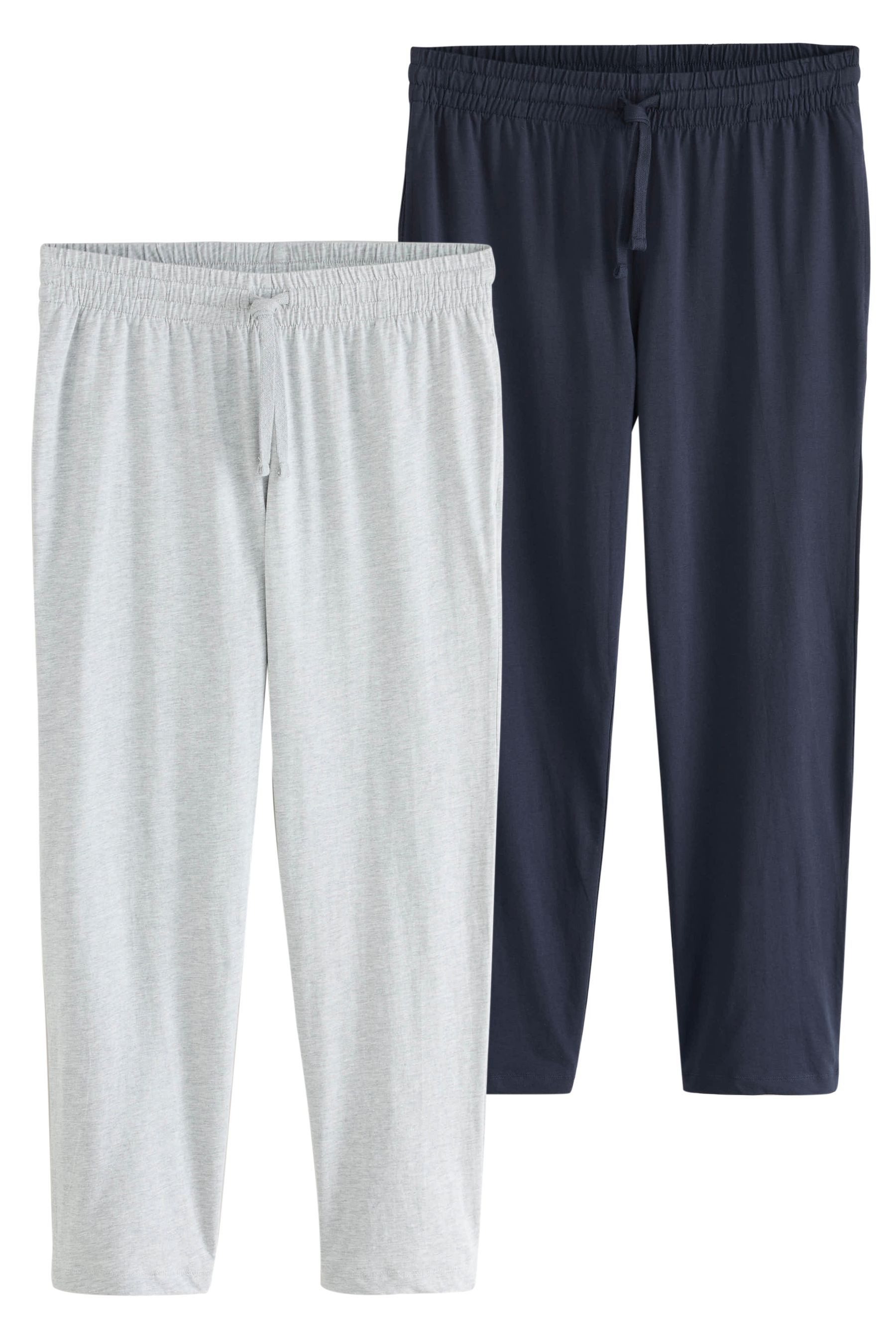 Next Pyjamahose Schlafanzughose mit offenem Saum im 2er-Pack (2-tlg)