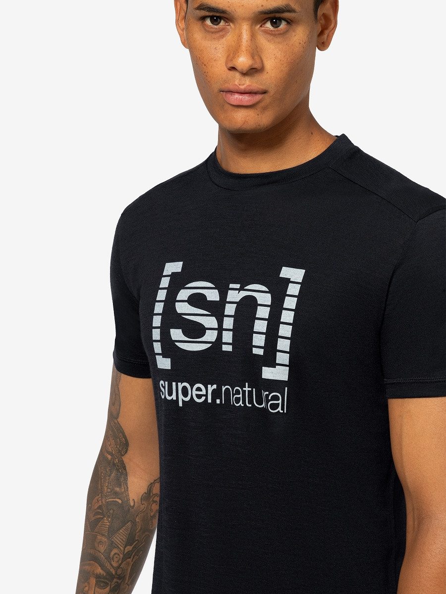 SUPER.NATURAL T-Shirt für Herren, Merino GRID günstig online kaufen
