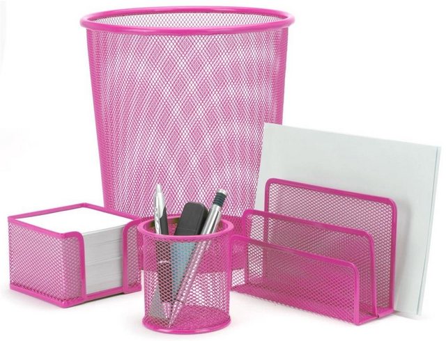made2trade Aufbewahrungsbox “Büroset” (4 St), mit Papierkorb, Stiftebecher, Notizblockspender und Briefhalter
