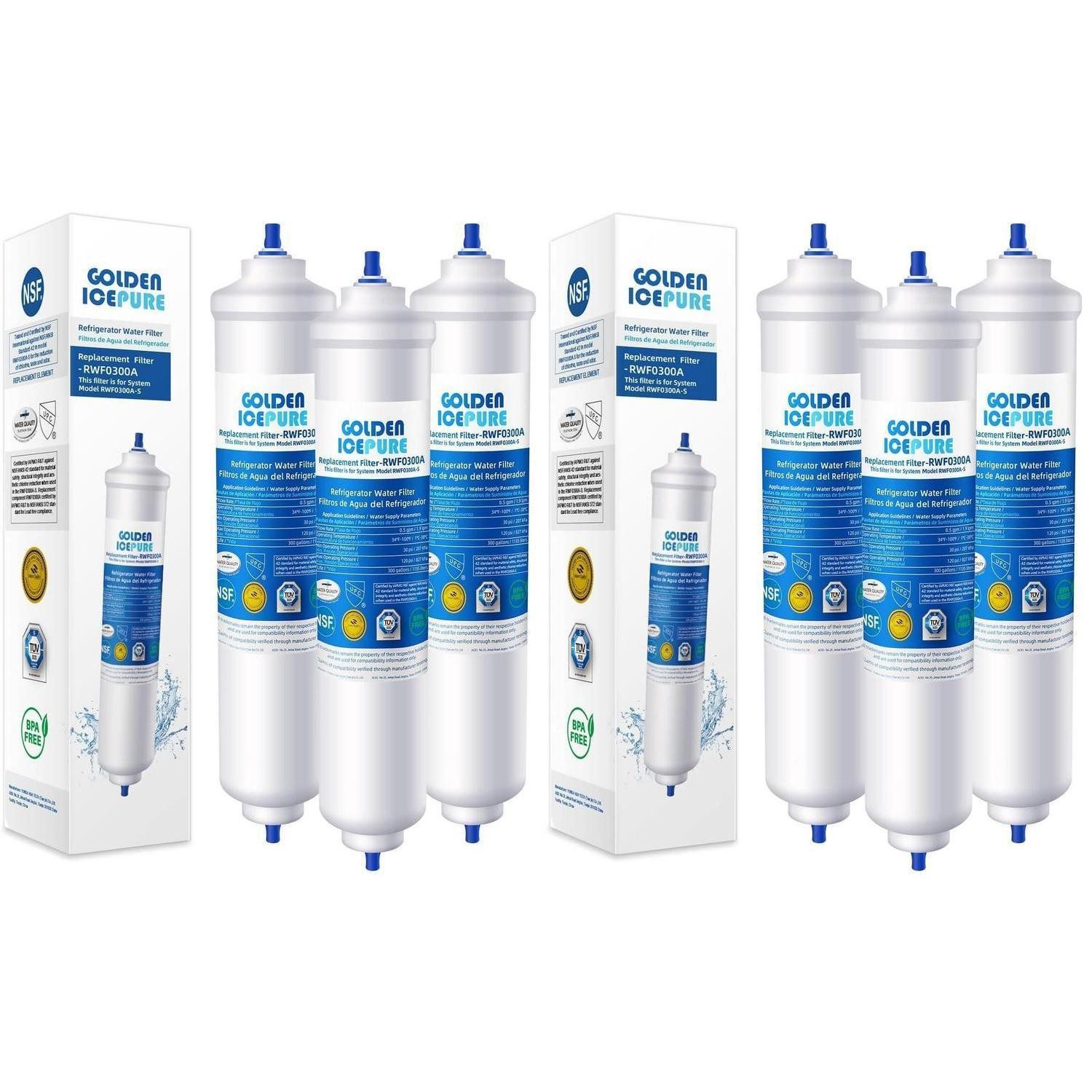 LuxusKollektion Wasserfilter Wasserfilter Kühlschrank 3 Stück