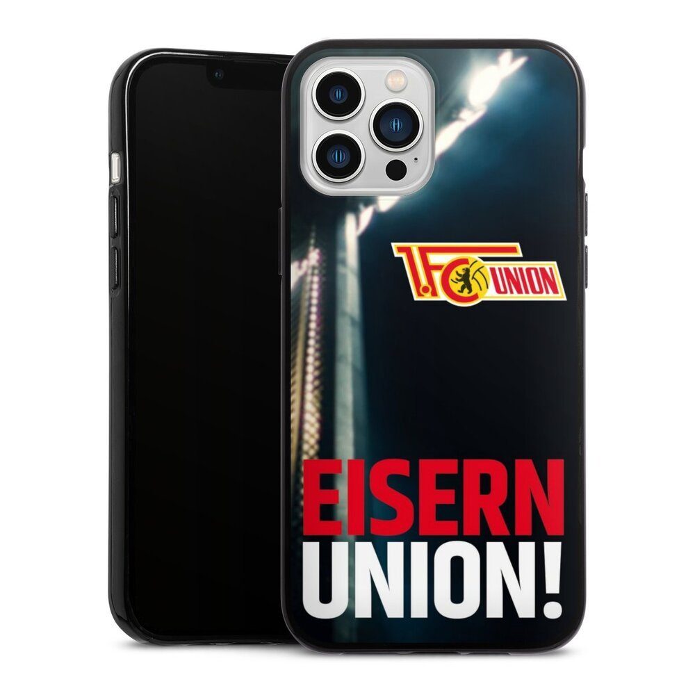 DeinDesign Handyhülle Fanartikel 1. FC Union Berlin Fußball Eisern Union Typo, Apple iPhone 13 Pro Max Silikon Hülle Bumper Case Handy Schutzhülle