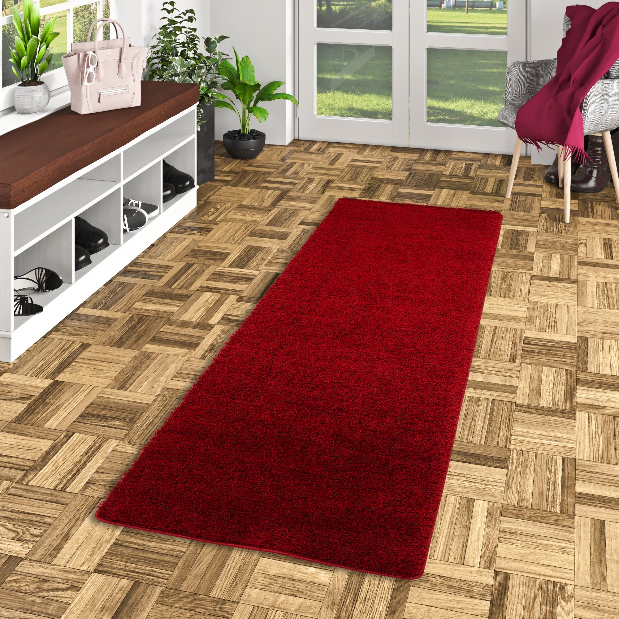Snapstyle Läufer Hochflor Shaggy Läufer Teppich Palace, Rechteckig, Höhe: 36 mm