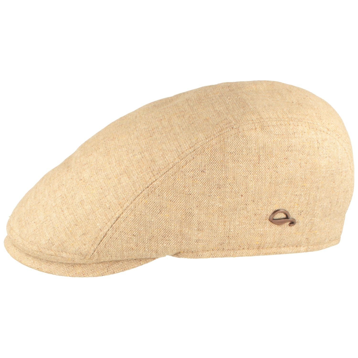 Schiebermütze Göttmann Sommer Seide aus UV-Schutz beige Flat-Cap mit 35 40+