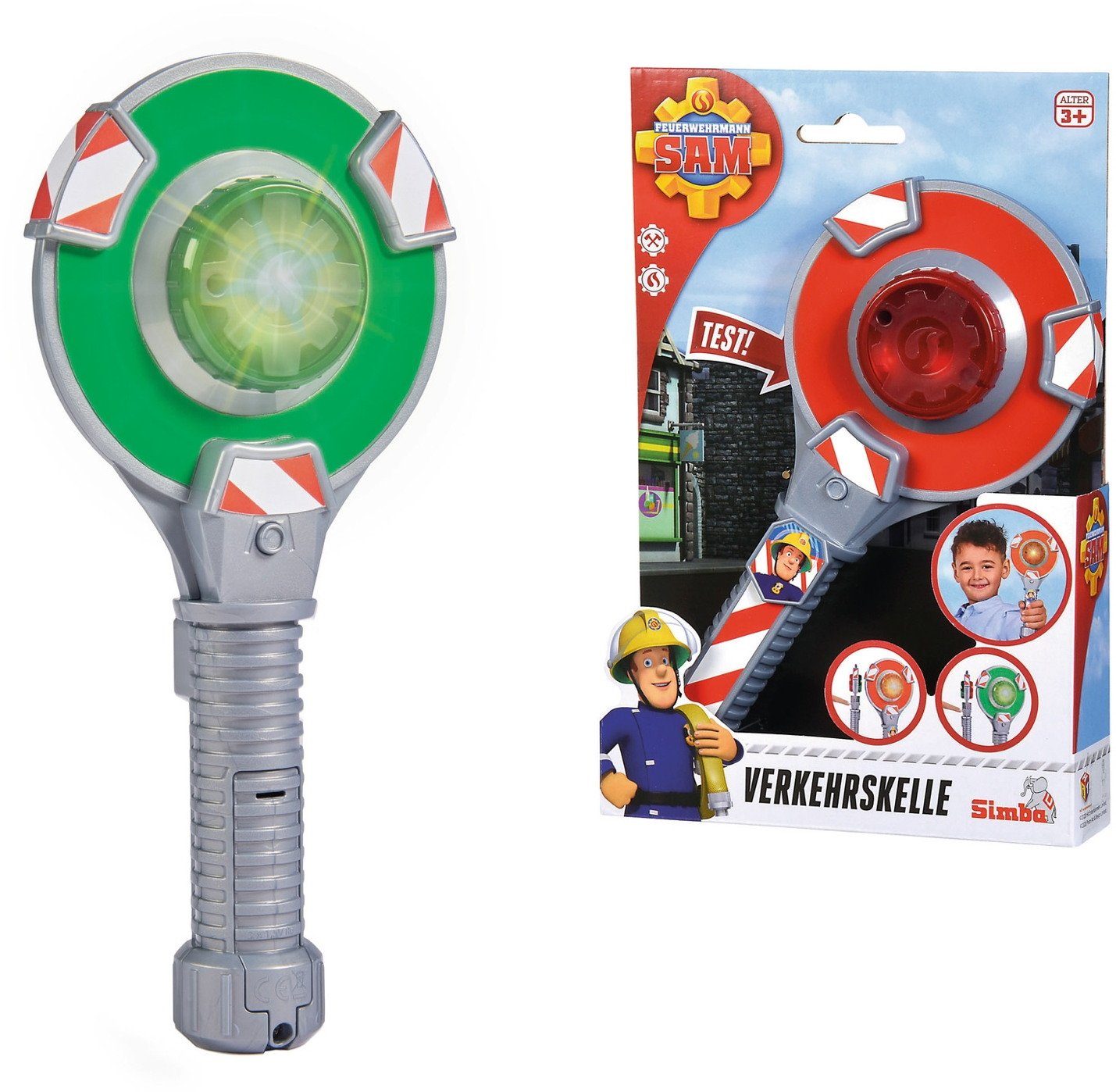 Spielzeug-Feuerwehr Feuerwehr Feuerwehrmann Sam Verkehrskelle mit Licht 109252440