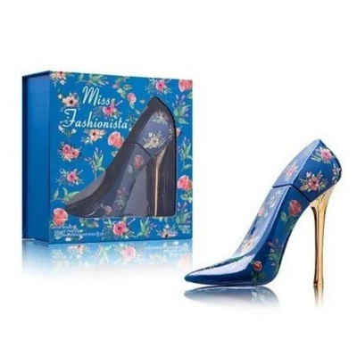Tiverton Eau de Parfum Miss Fashionista Blue, 1-tlg., Stiletto-Form mit Blumenmuster