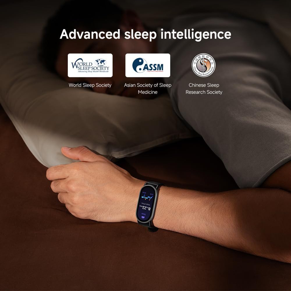 Xiaomi Multifunktionaler Fitness Tracker mit Herzfrequenz & Schlafanalyse Smartwatch (1,72 Zoll, Android/iOS), IP68 Wasserdichter Tracker mit GPS Telefonfunktion & Aktivitätsmessung
