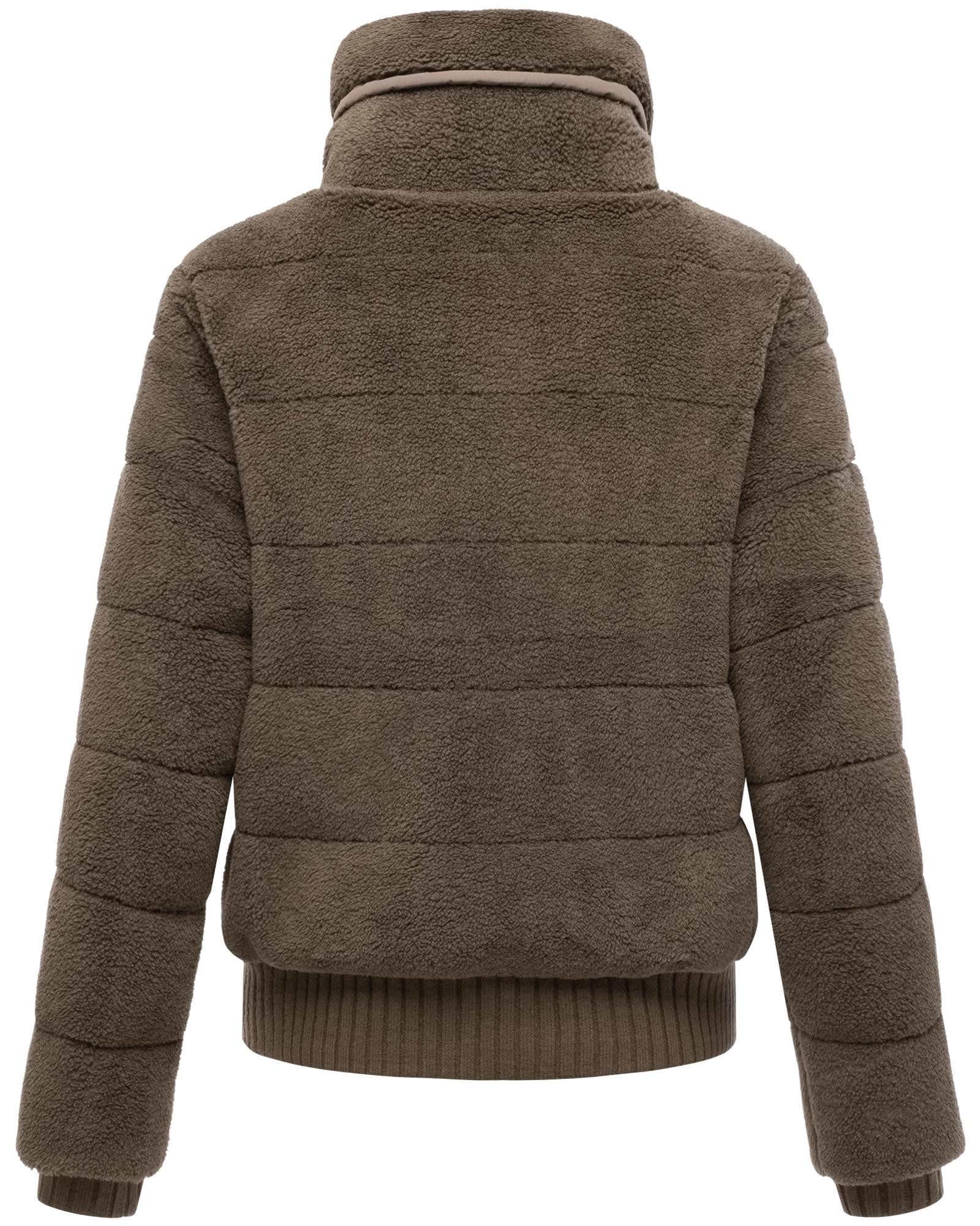Navahoo Plüschjacke Schneepuder 14 warme Damen Teddyjacke für den Winter