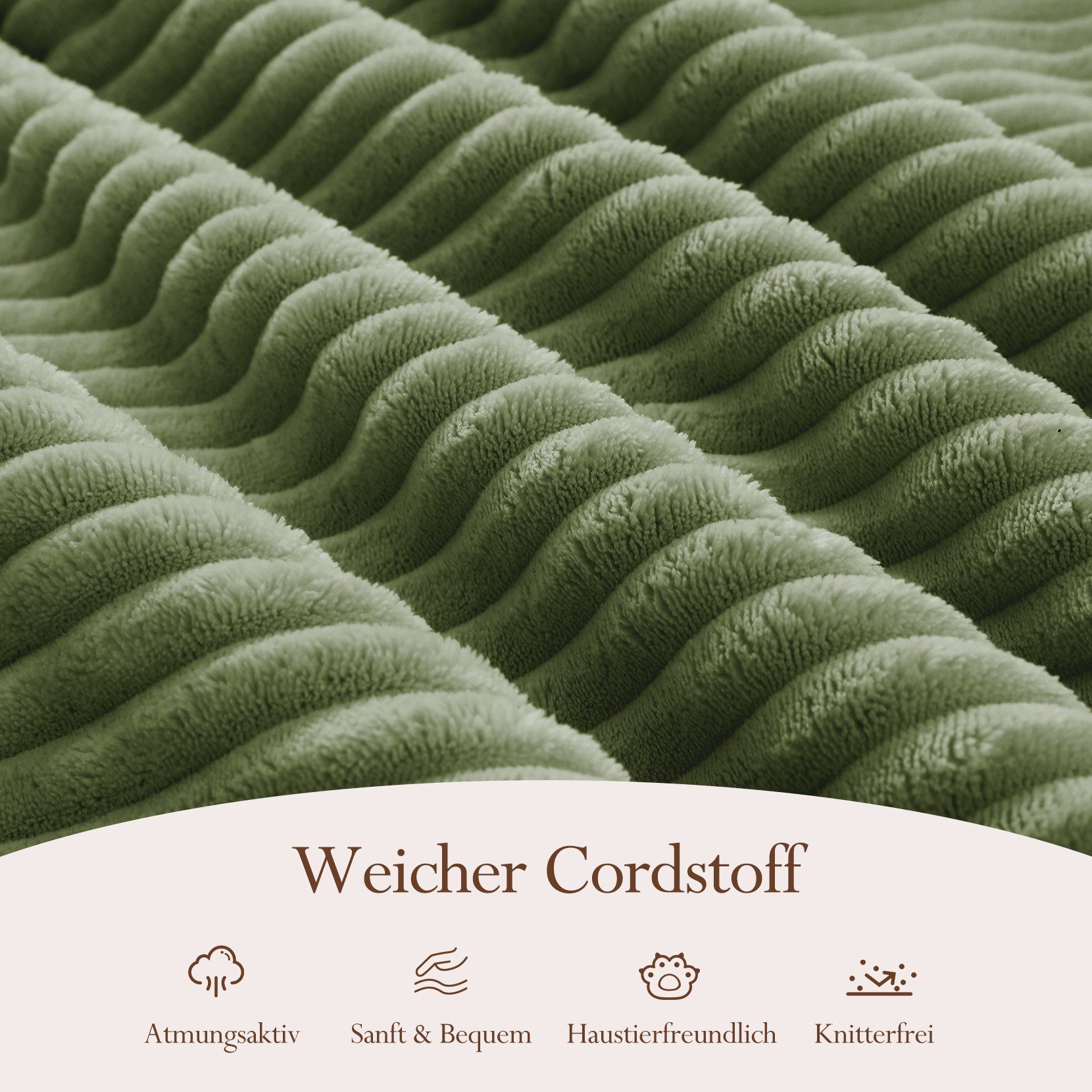 OUNUO Ecksofa Ecksofa Modularer KordKordstuhl mit Hochelastischem Schwamm – Bild 2 von 5
