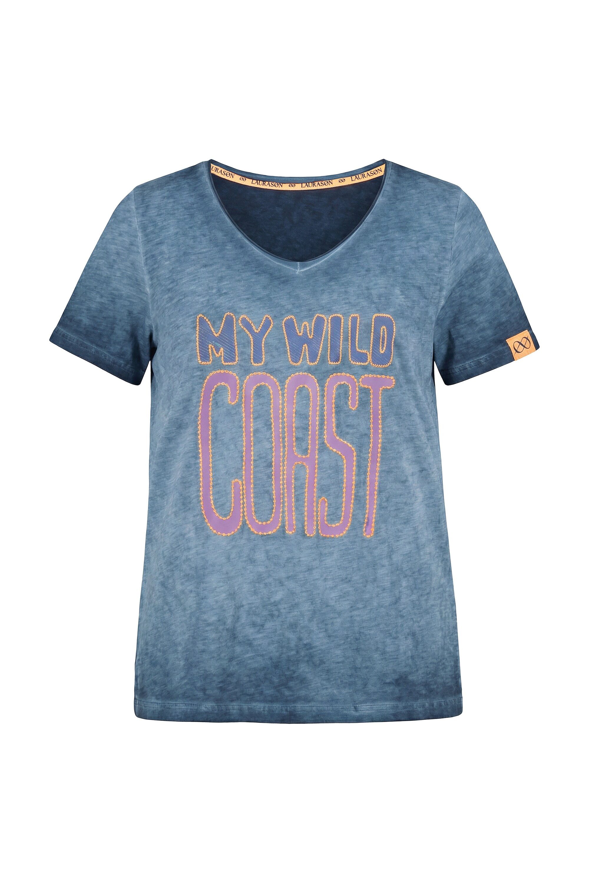 Laurasøn T-Shirt Shirt V-Ausschnitt 1/2 Arm Print – Bild 2 von 4