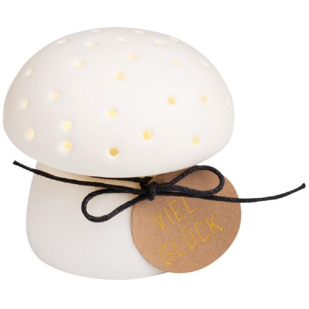 Räder Dekofigur Design LED Lichtbotschaft Viel Glück Pilz günstig online kaufen