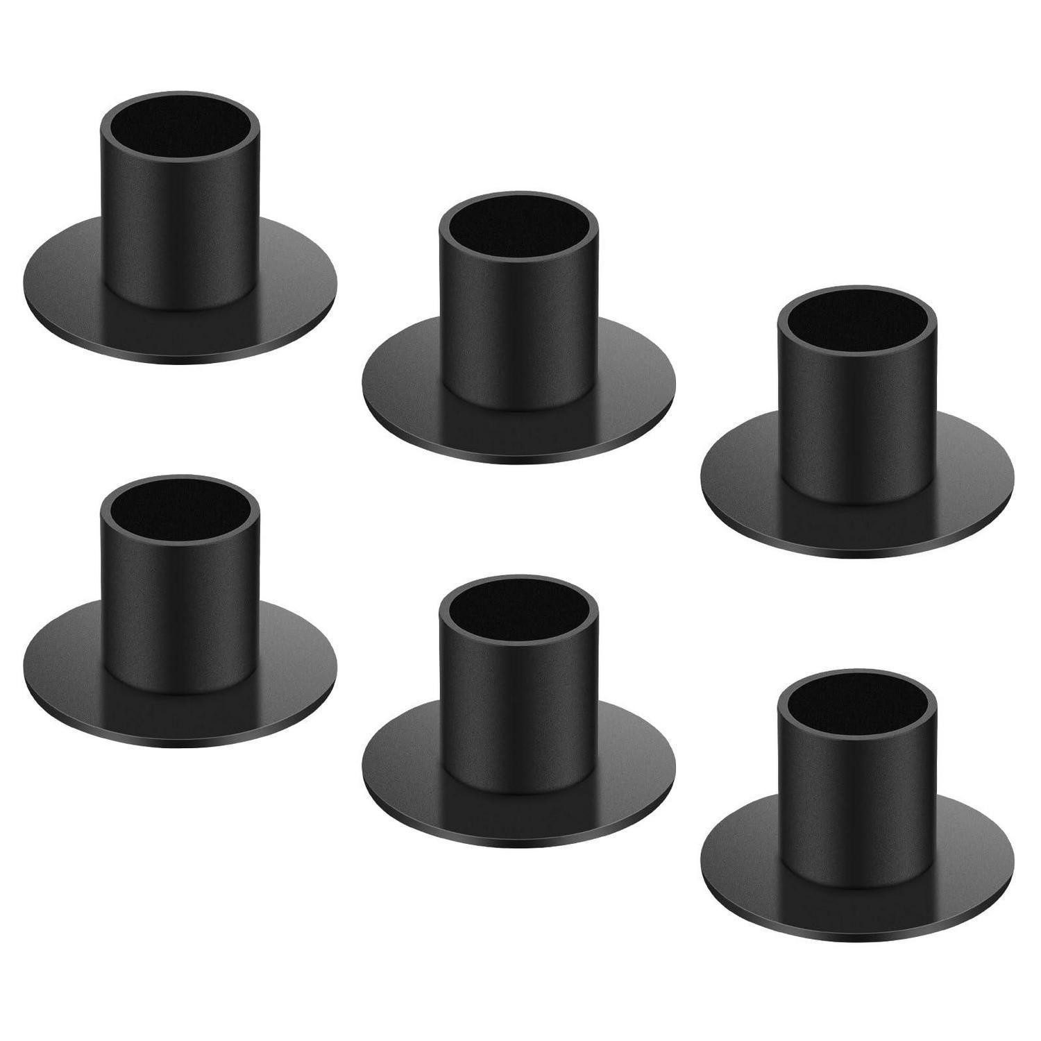 LuxusKollektion Kerzenständer Kerzenhalter Metall 6er Set Schwarz Retro (6 St)
