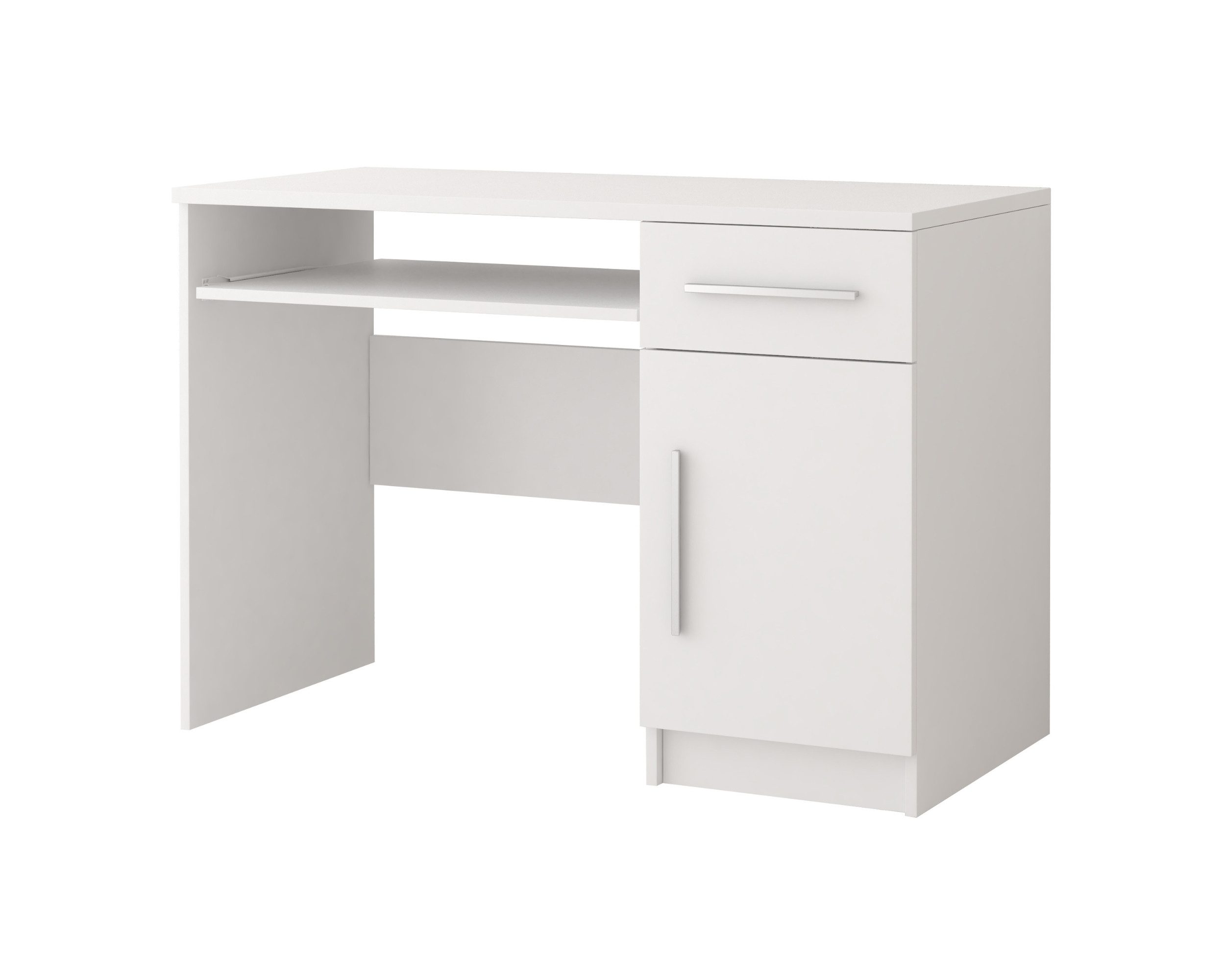 Deine Möbel 24 Kinderschreibtisch OLMO 08 Jugendzimmer Jugendmöbel in Weiß Weiß/Grau Weiß/Sonoma (Set, 1-St., Set), Schreibtisch Breite 110 cm inkl. Schublade Stauraum