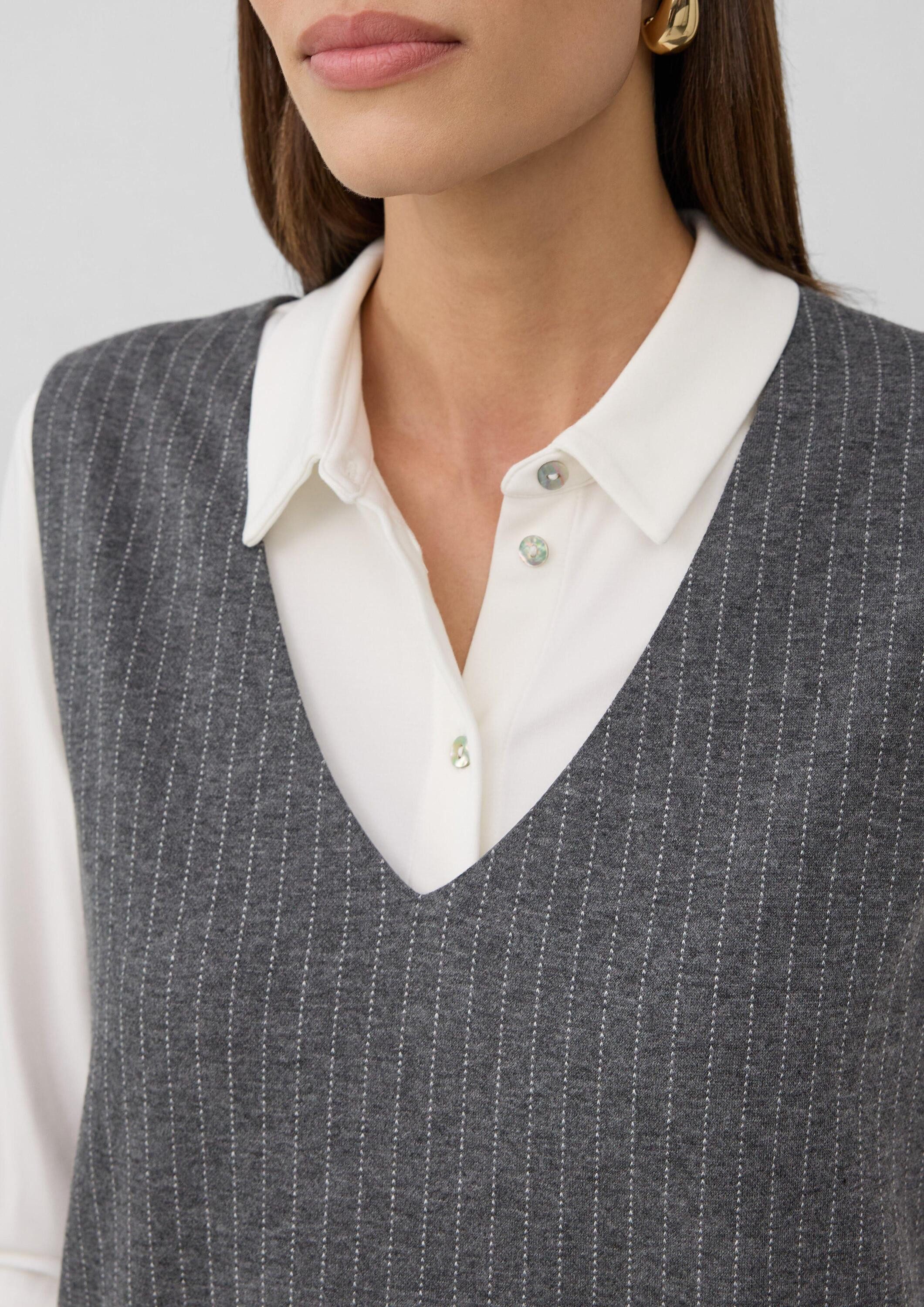 s.Oliver Minikleid Kleid Kleid im A-Shape mit Nadelstreifen