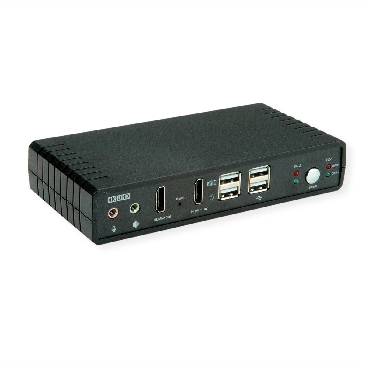 KVM-Audio-Switch Dual Head HDMI 4K60 Computer-Adapter