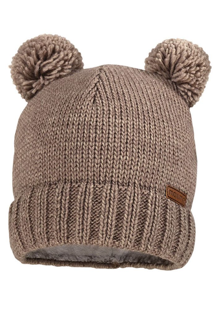 MAXIMO Strickmütze aus softer Wollmischung mit zwei Pompons
